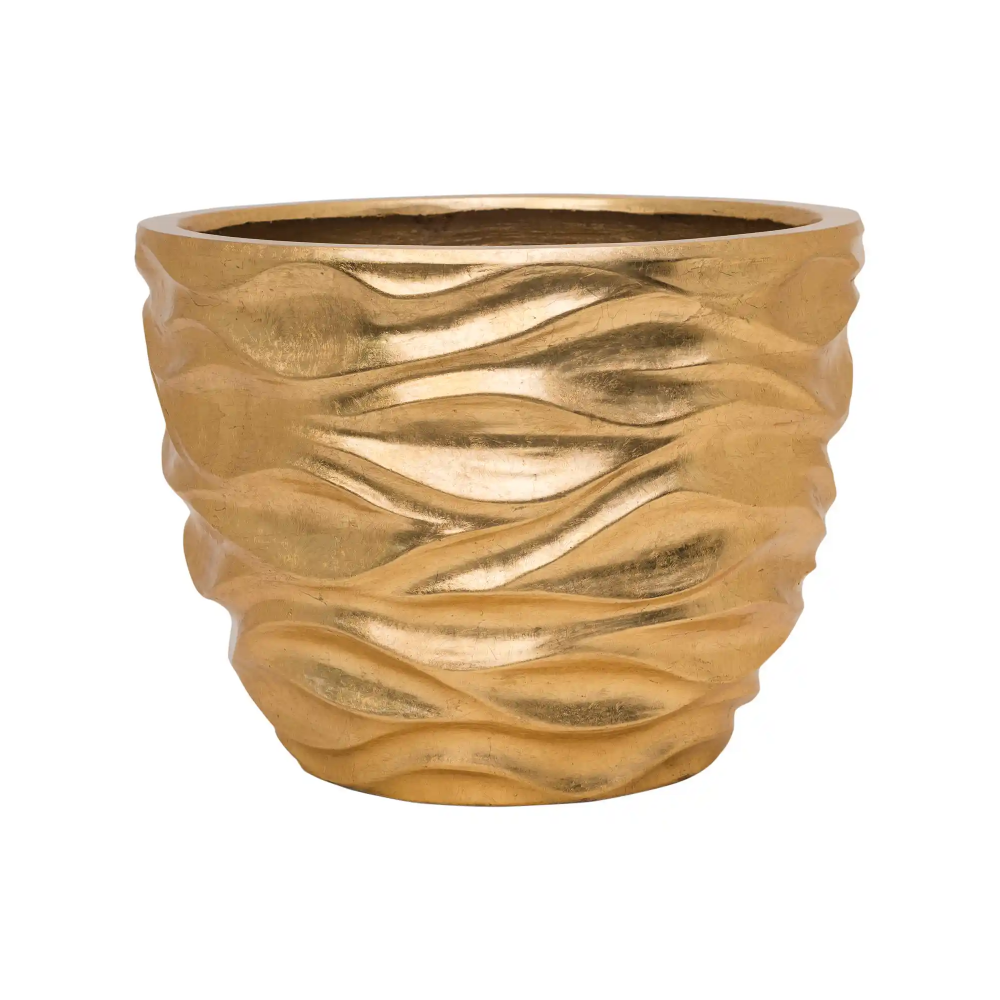Luxe Lite Glossy Sea Round Indoor Planter