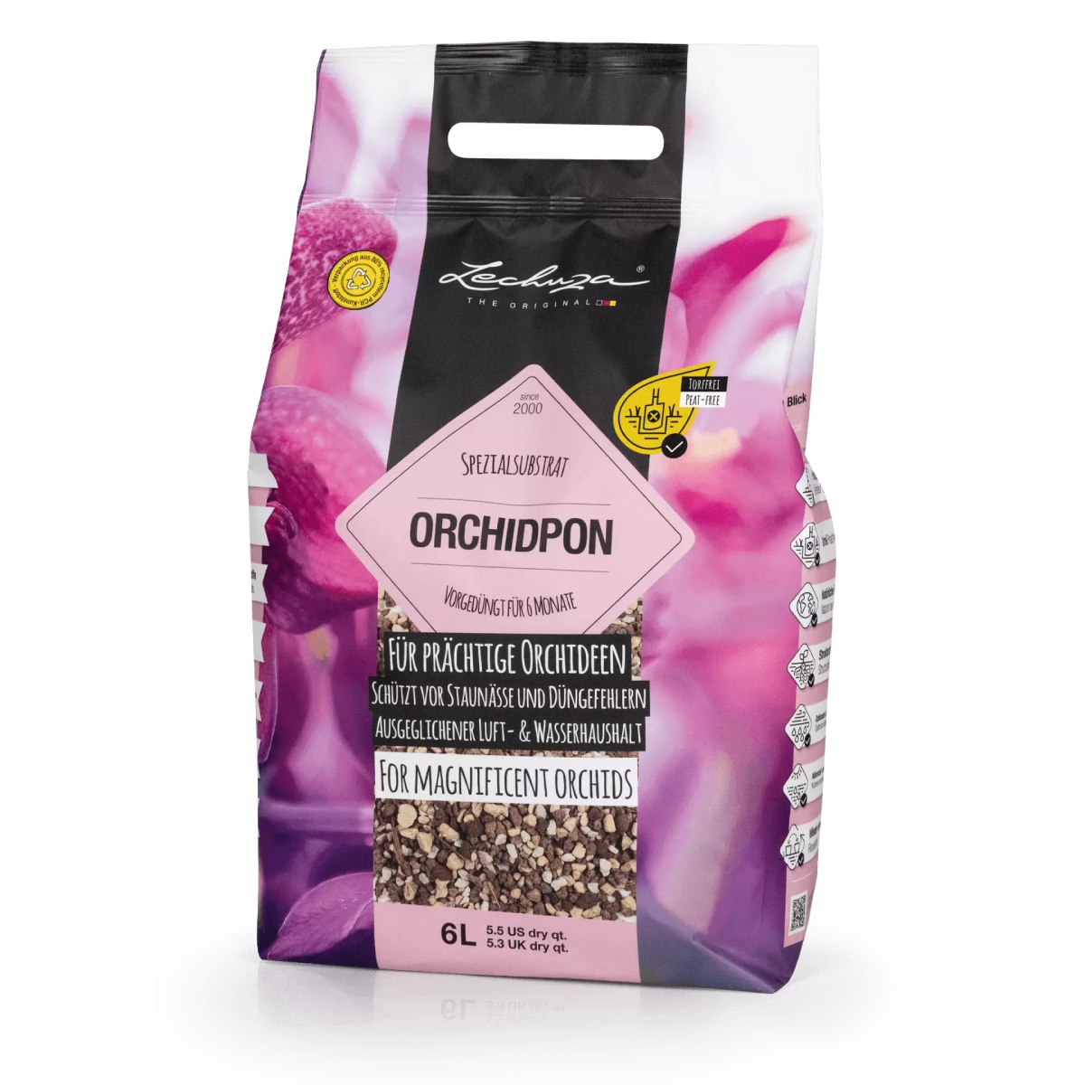 LECHUZA ORCHIDPON Orchid Potting Mix Organic Peat-Free Orchid Compost