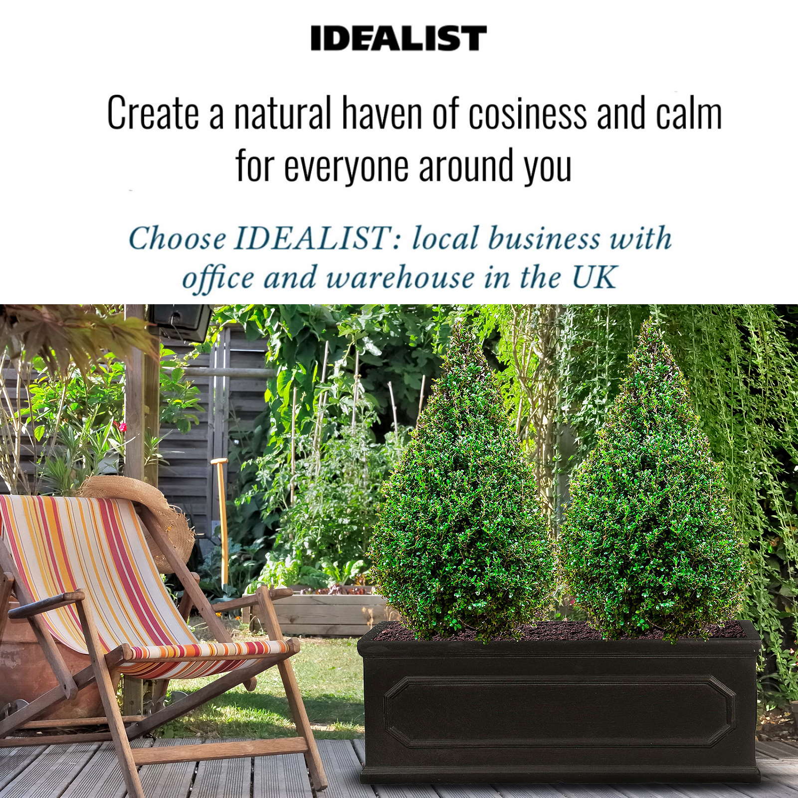 IDEALIST Lite Faux Lead Chelsea Light Concrete Through Planter