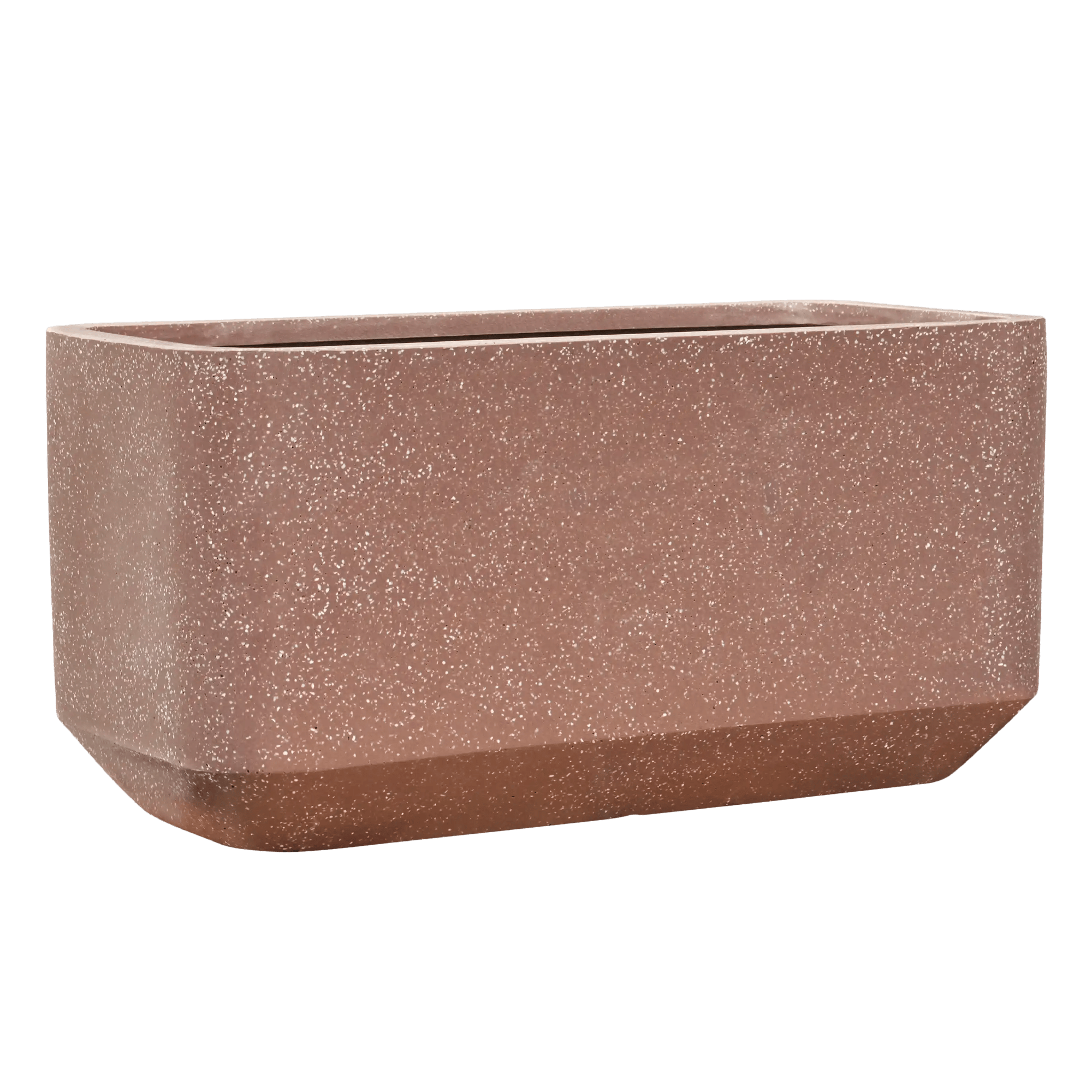 Terrazzo Fiberstone Large Trough Planter | Indoor and Outdoor Plant Pot
