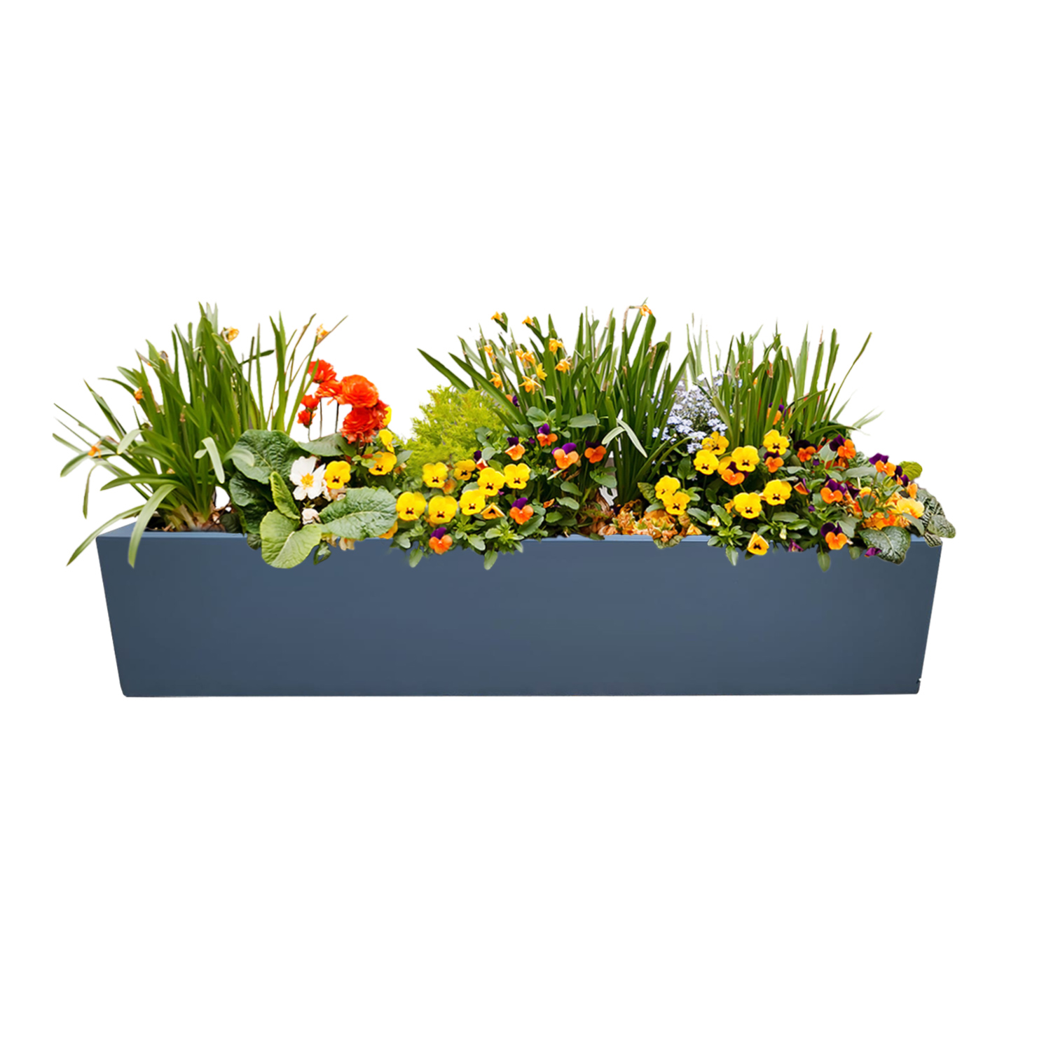 Contemporary Rectangular Straight Trough GRP Planter