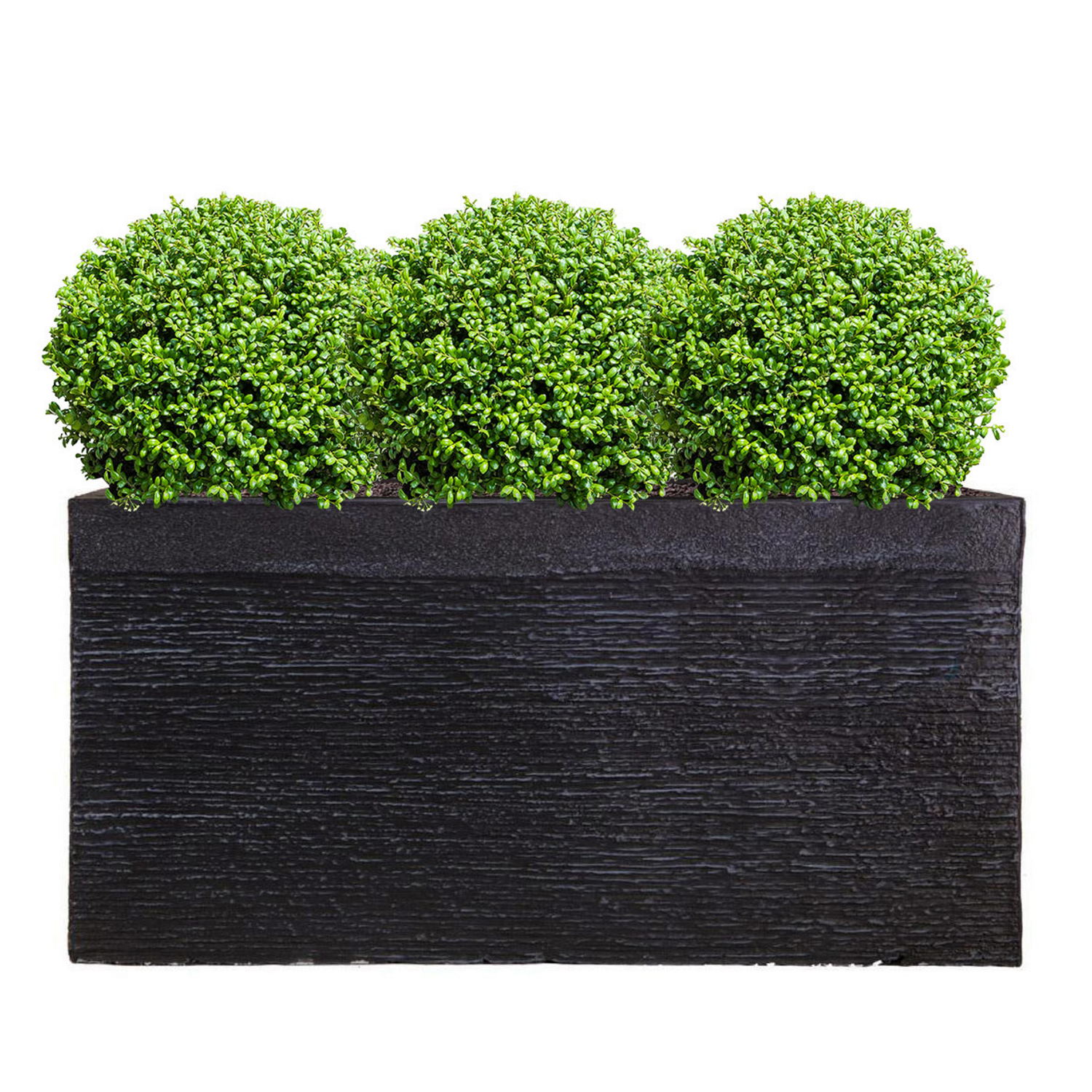 IDEALIST Lite Ribbed Light Concrete Trough Planter
