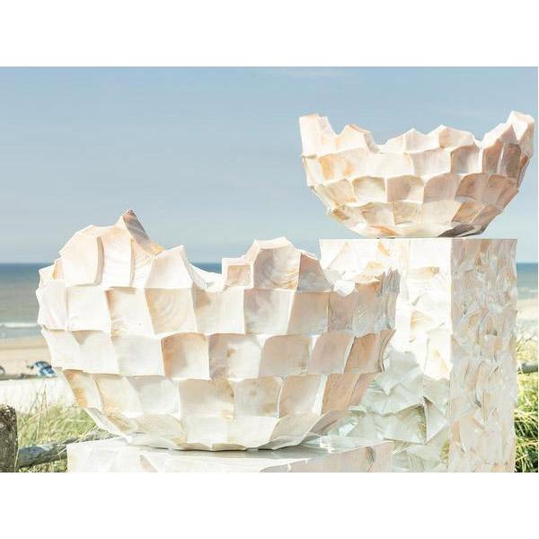 Shell Mother of pearl Bowl Polystone Indoor Planter