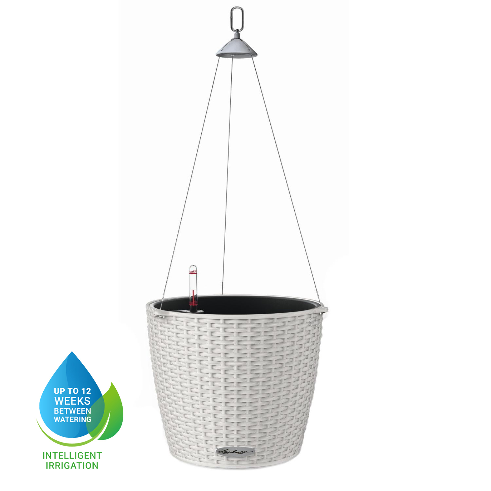 LECHUZA NIDO Cottage Round Poly Resin Outdoor Self-watering Planter