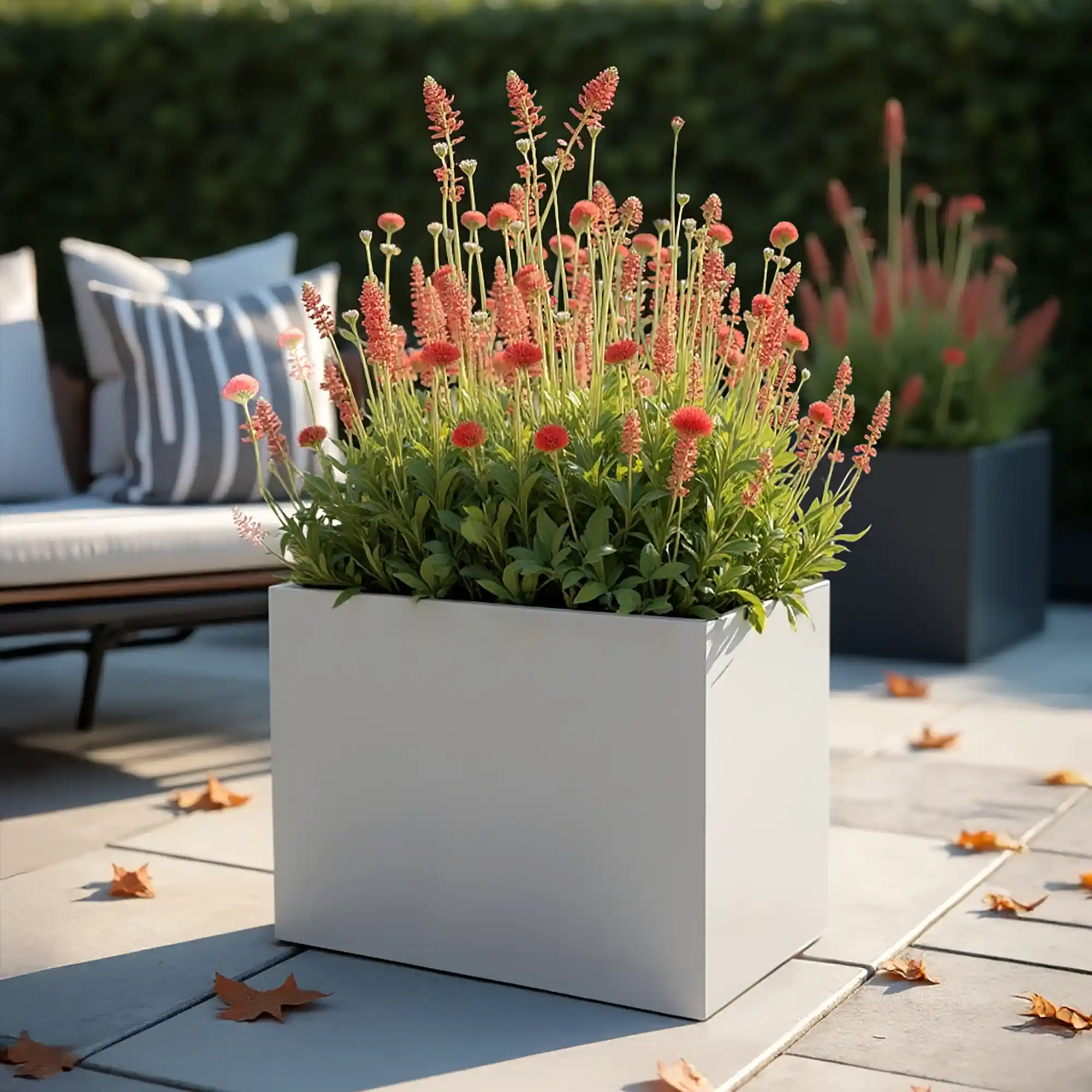 IDEALIST Lite Contemporary Light Concrete Trough Planter