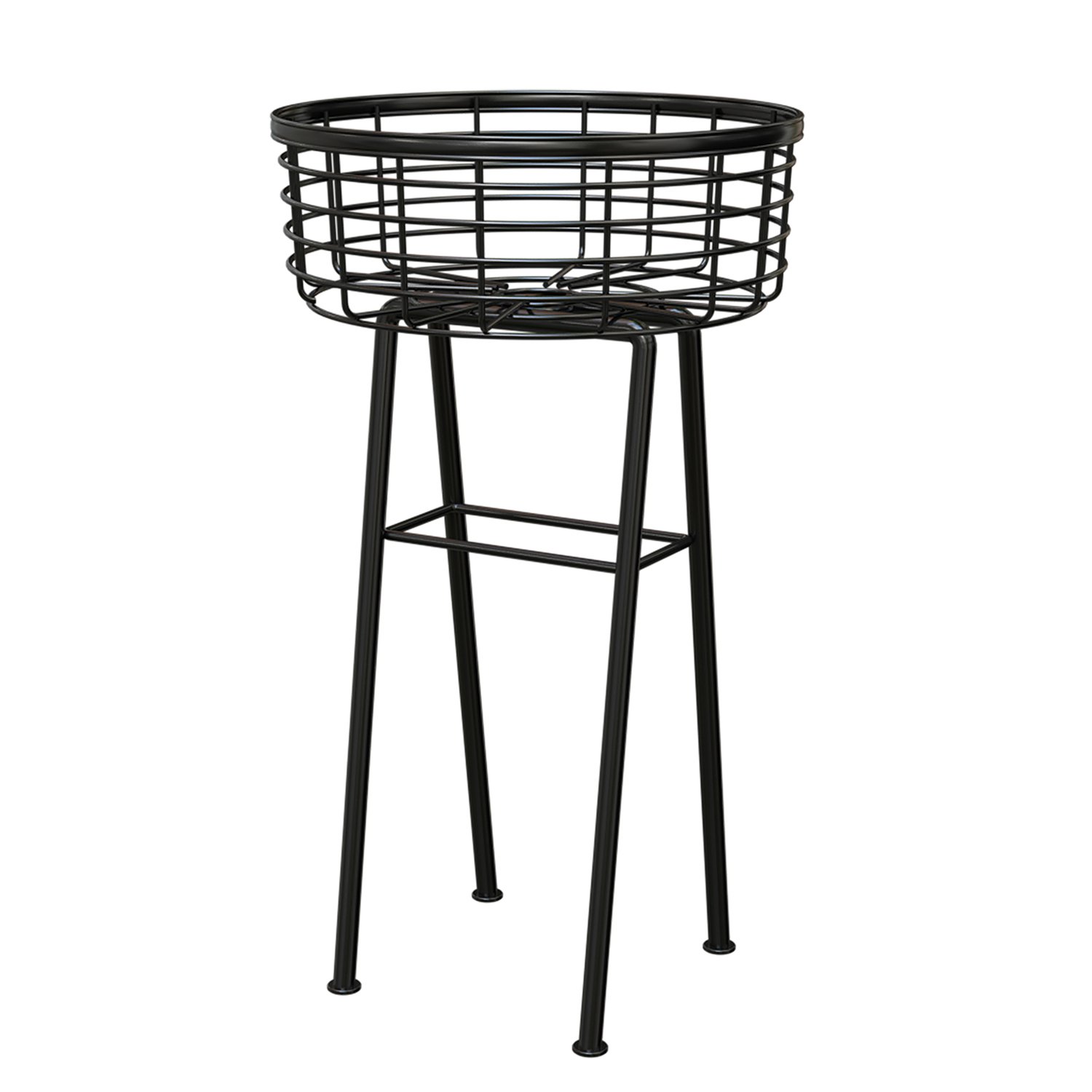 Modern Farmhouse Wire Basket Plant Stand