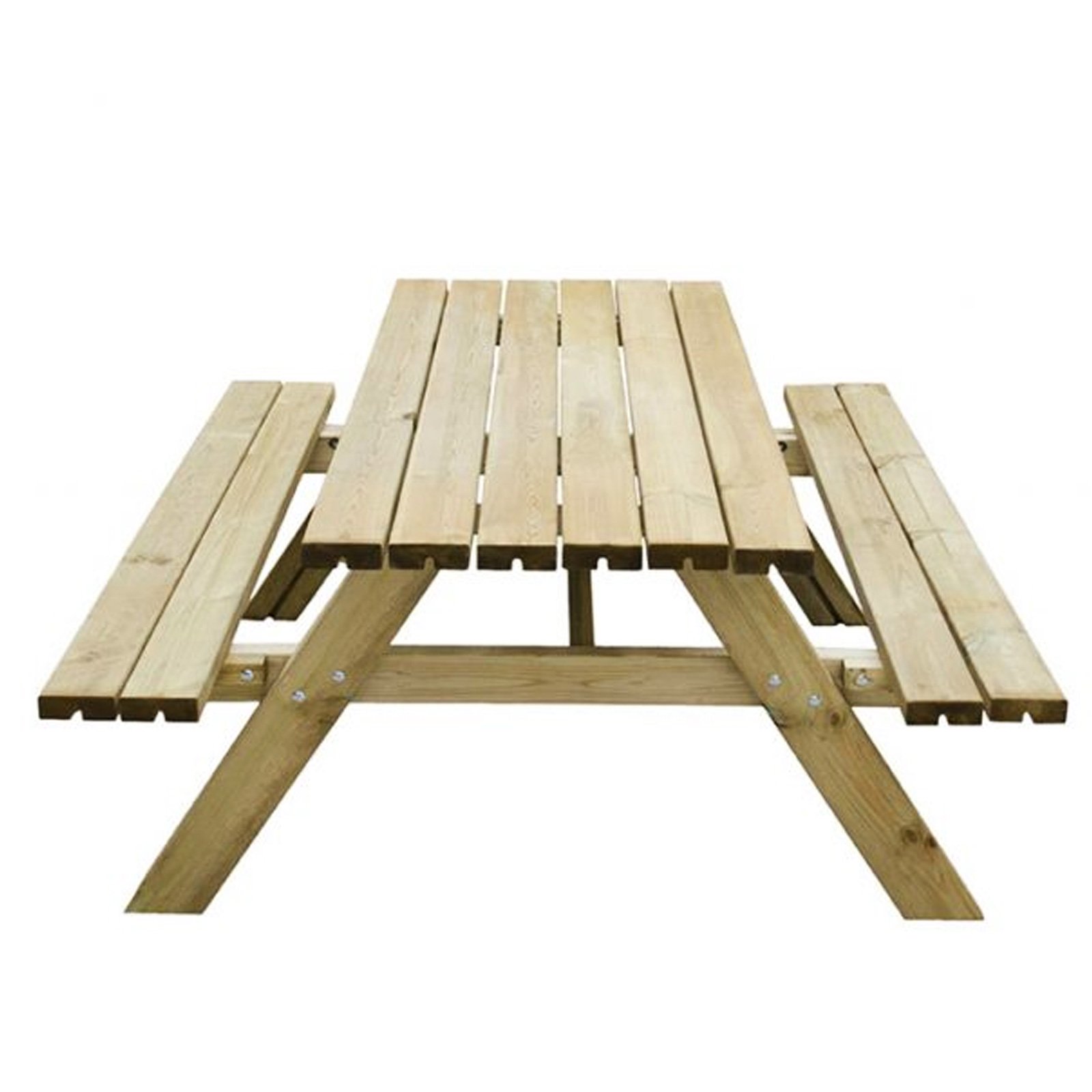 Outdoor Wooden Rectangular Picnic Table by Forest Garden