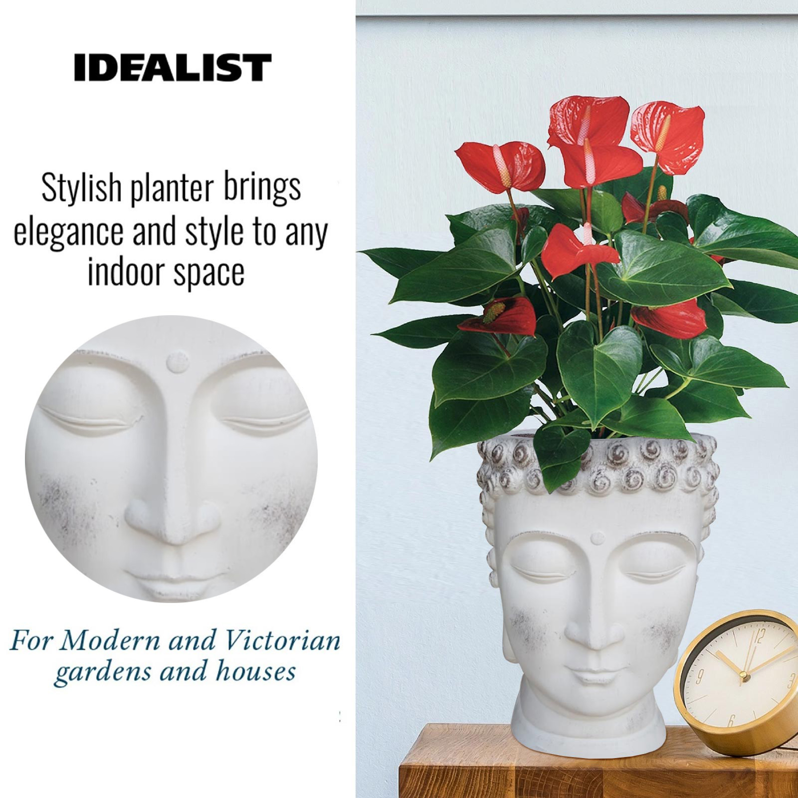 IDEALIST Lite Buddha Face Plant Pot Indoor