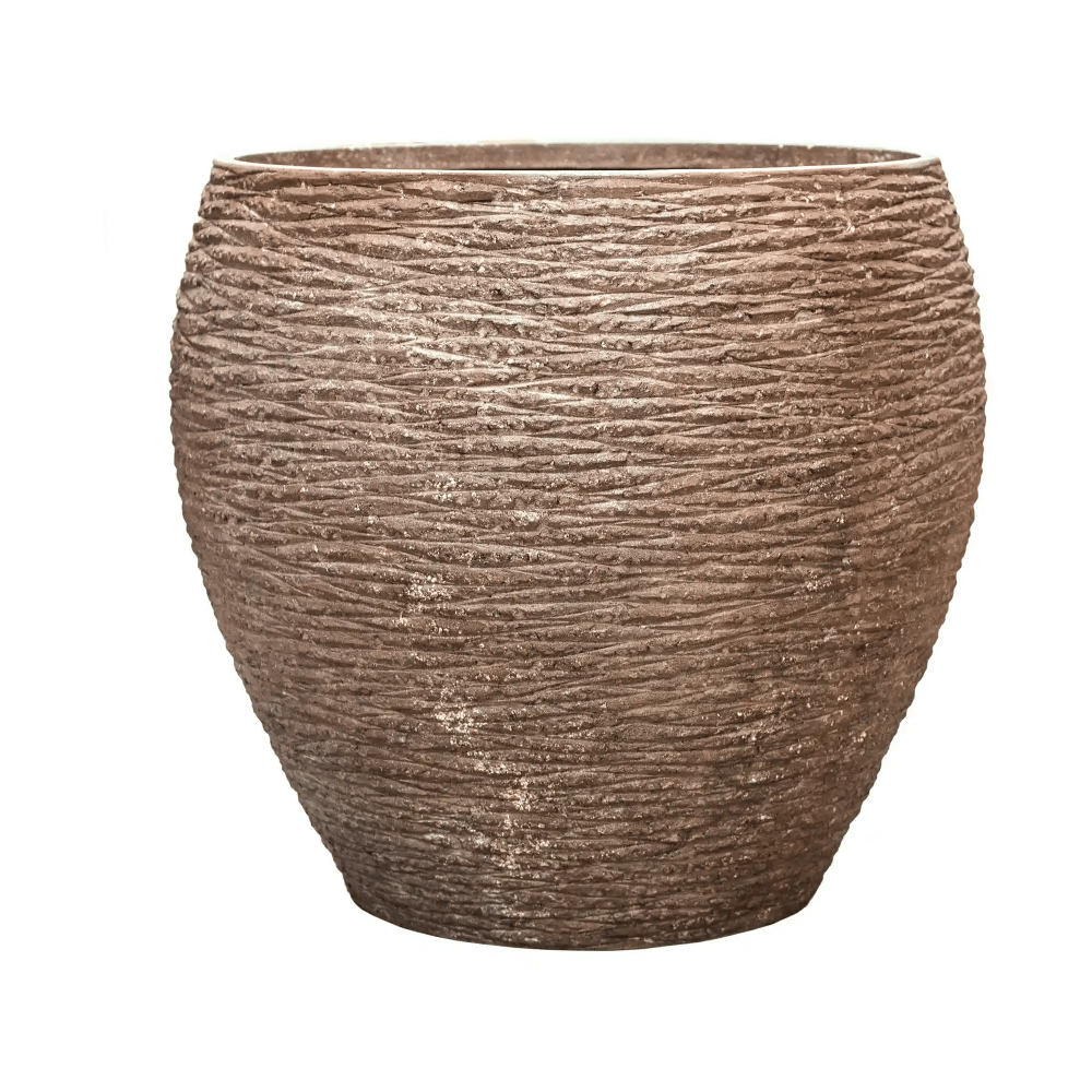 Polystone Coated Dolcie Round Indoor Planter