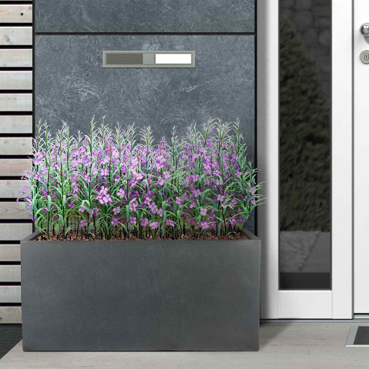 IDEALIST Lite Contemporary Light Concrete Trough Planter