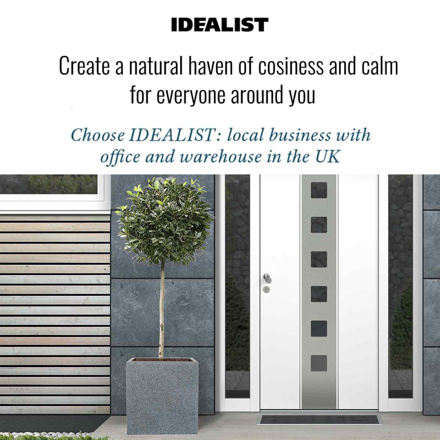 IDEALIST Lite Textured Concrete Effect Square Outdoor Planter