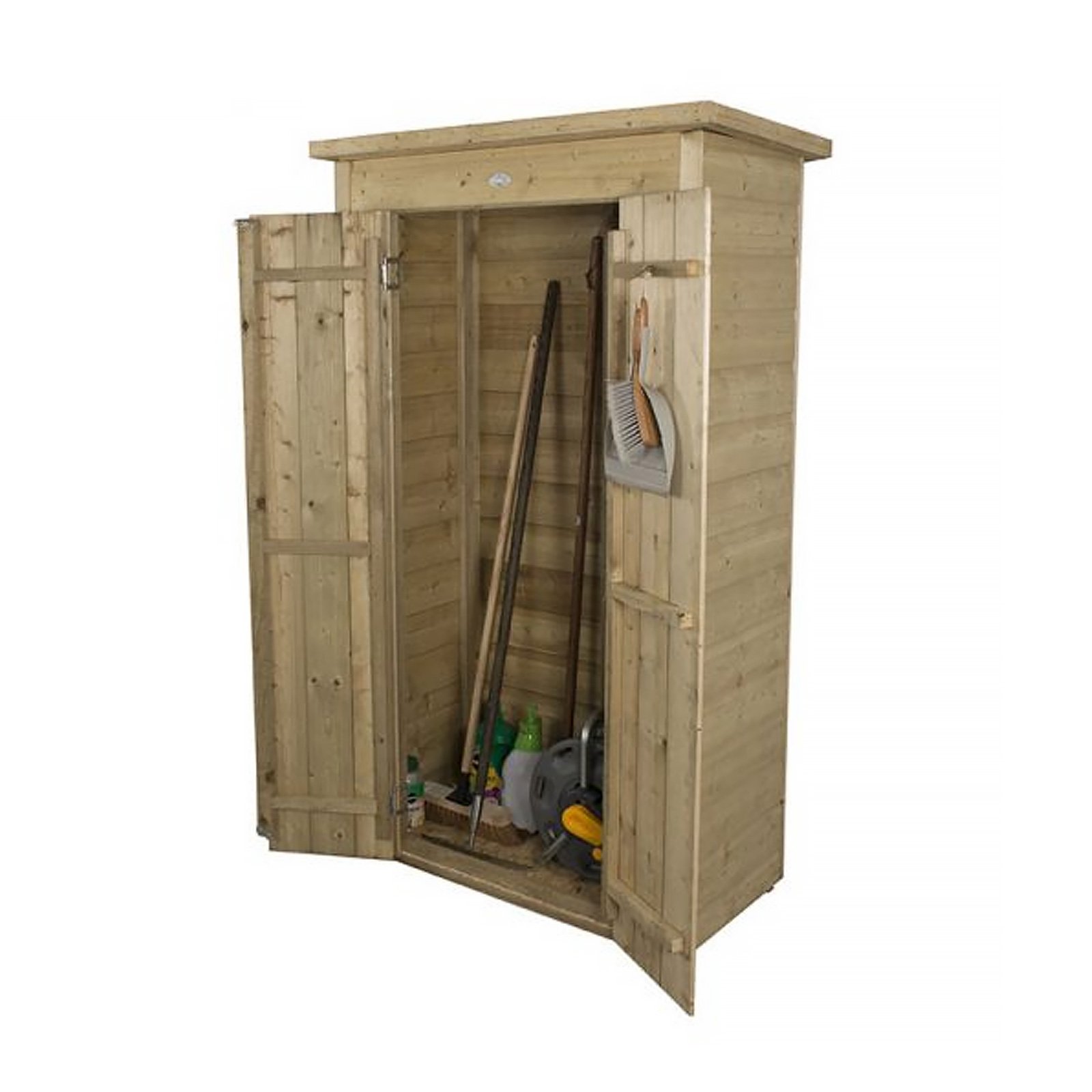 Installed Outdoor Pressure Treated Wooden Shiplap Pent Tall Garden Store by Forest Garden