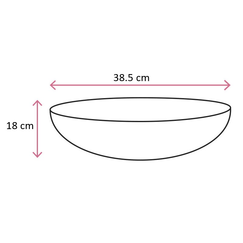 Fiberstone Glossy Vic Bowl Planter by Idealist Premium