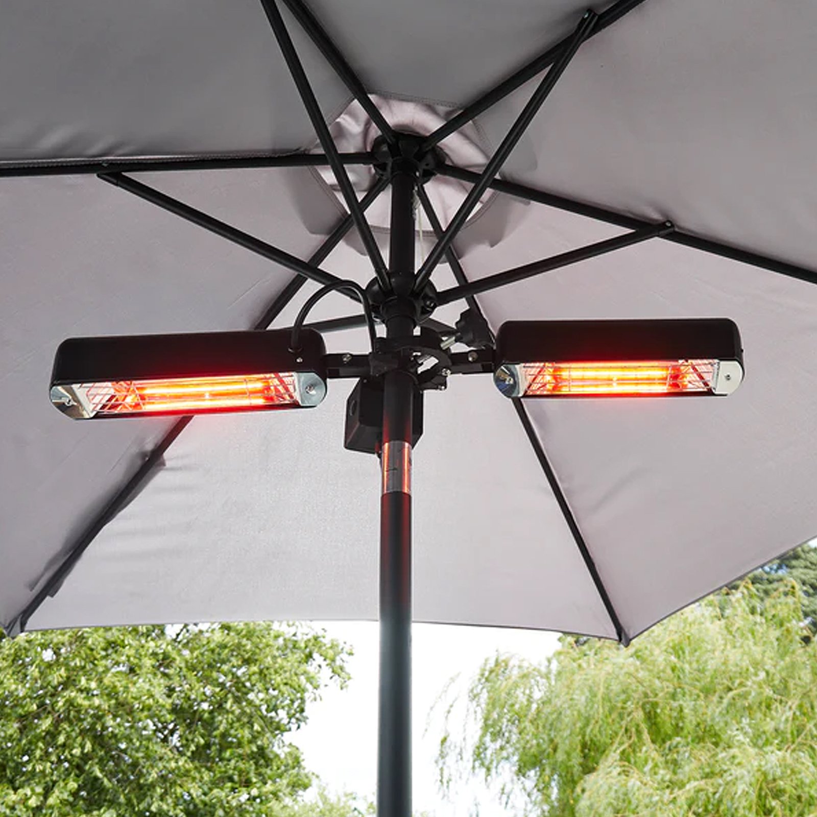 Topaz Outdoor Alum Parasol Heater by Radiant