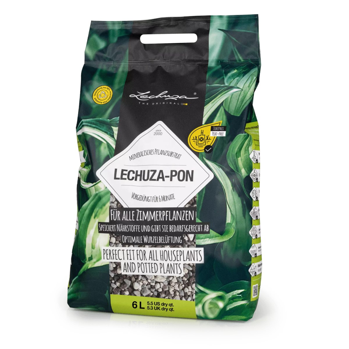 LECHUZA PON Peat-Free Houseplant Potting Mix for Indoor Plants Potting Compost for Plants Indoors