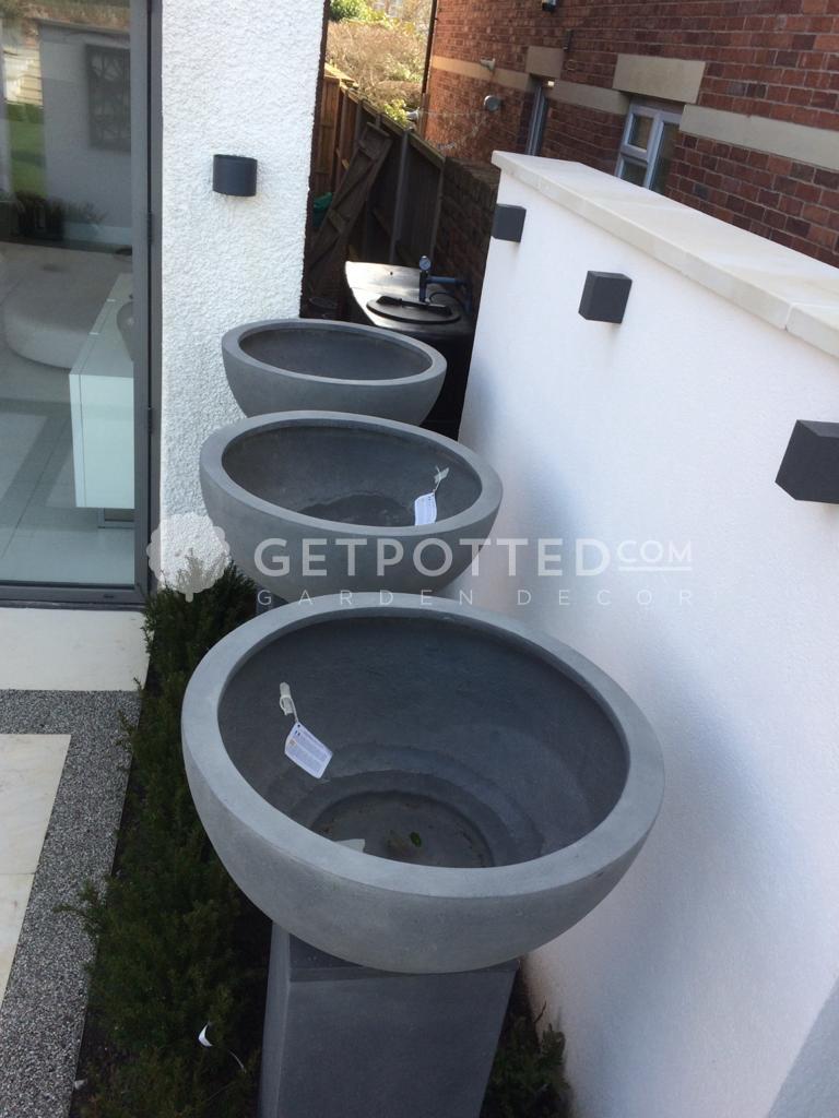 Bowl Round Polystone Planter by Fleur Ami EGO PLUS