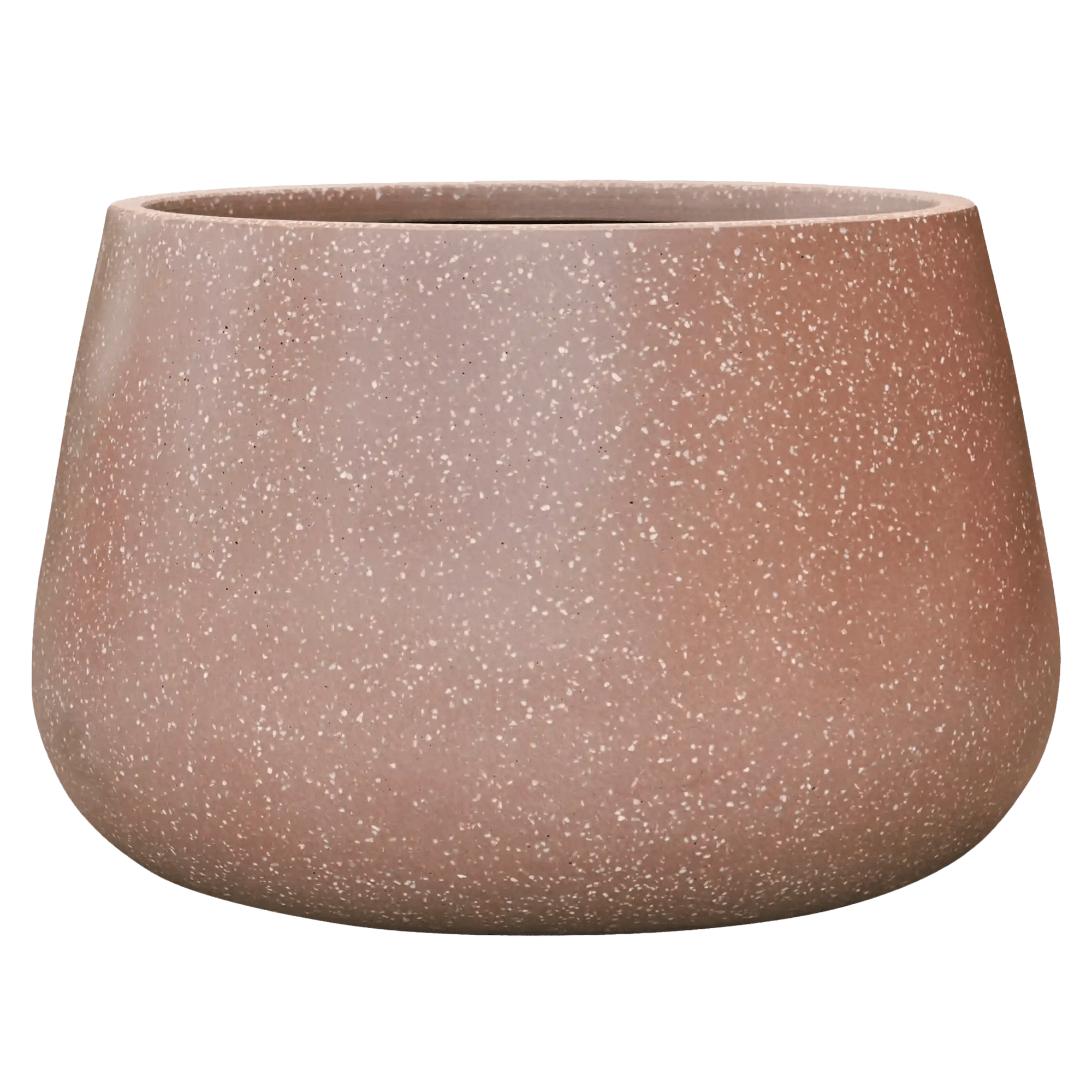 Terrazzo Fiberstone Planter | Low Indoor and Outdoor Plant Pot