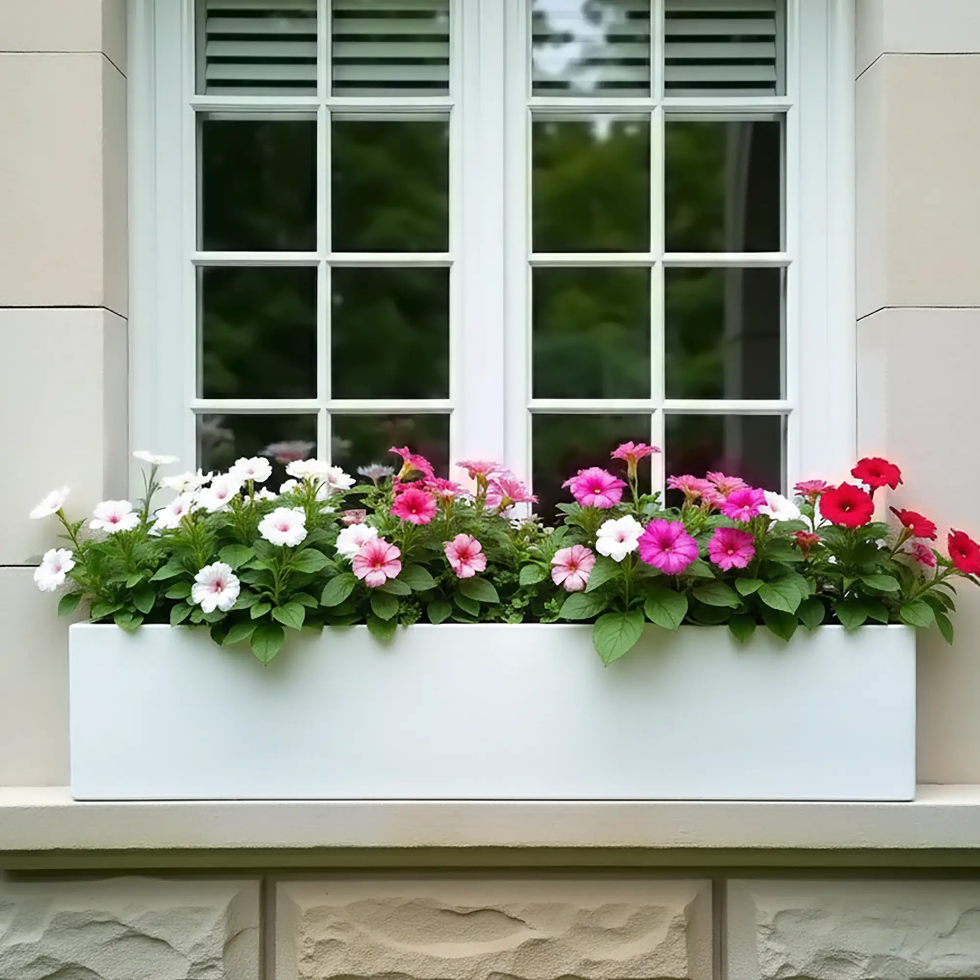 IDEALIST Lite Window Box Light Concrete Planter