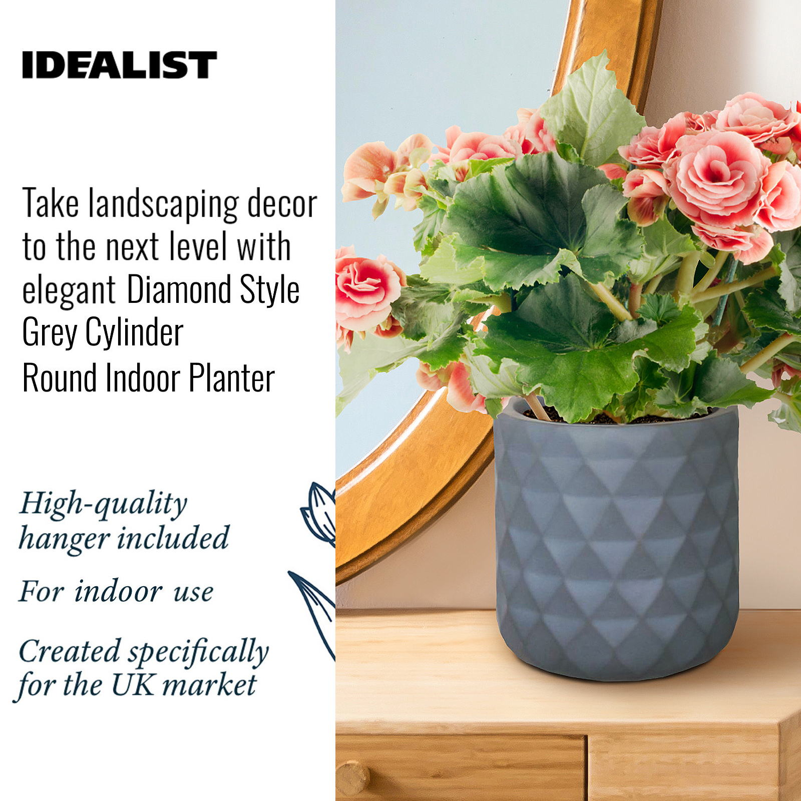 IDEALIST Lite Diamond Style Indoor Hanging Planter