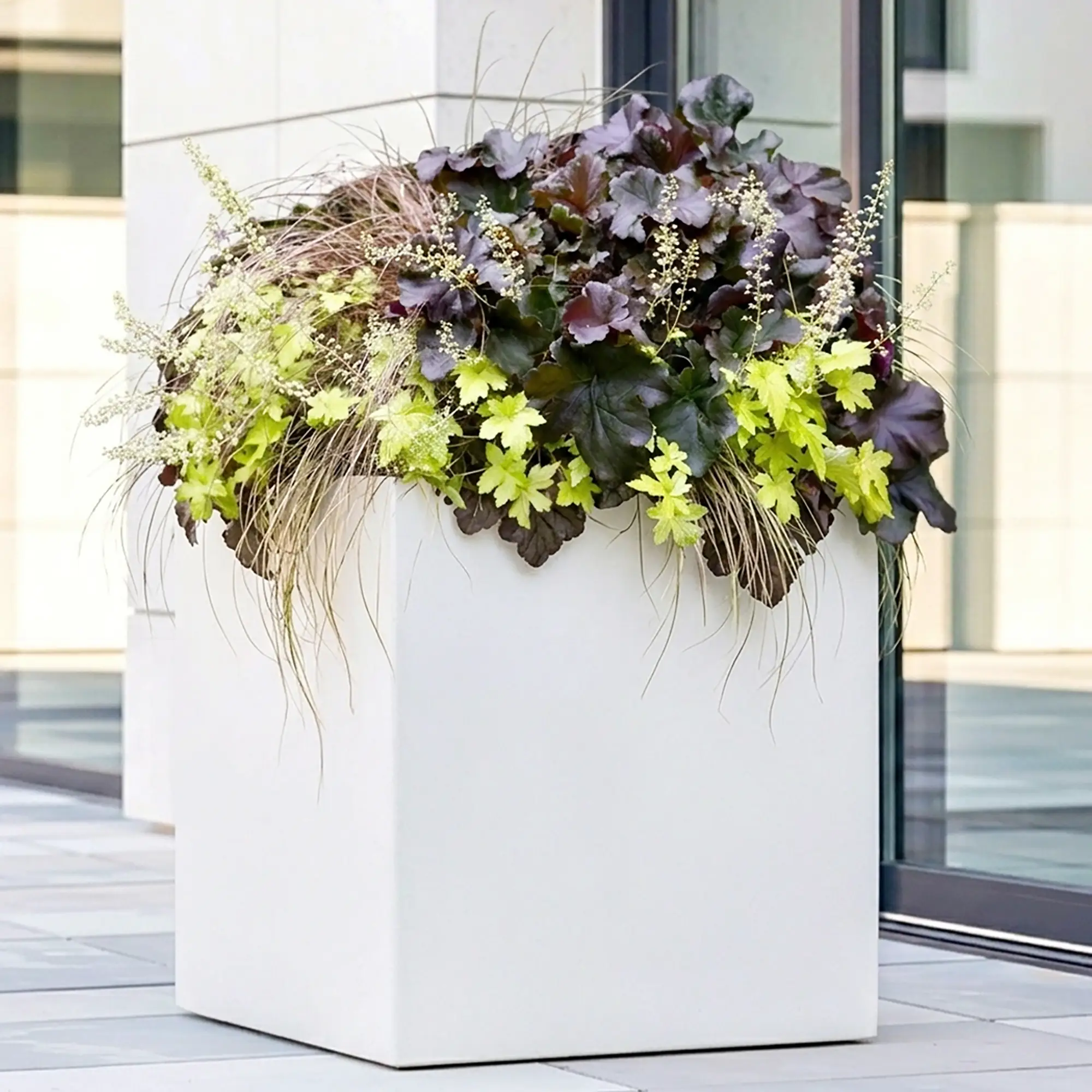 IDEALIST Lite Square Box Contemporary Light Concrete Planter