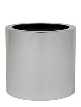 President Topper Round Aluminium polished Indoor Planter