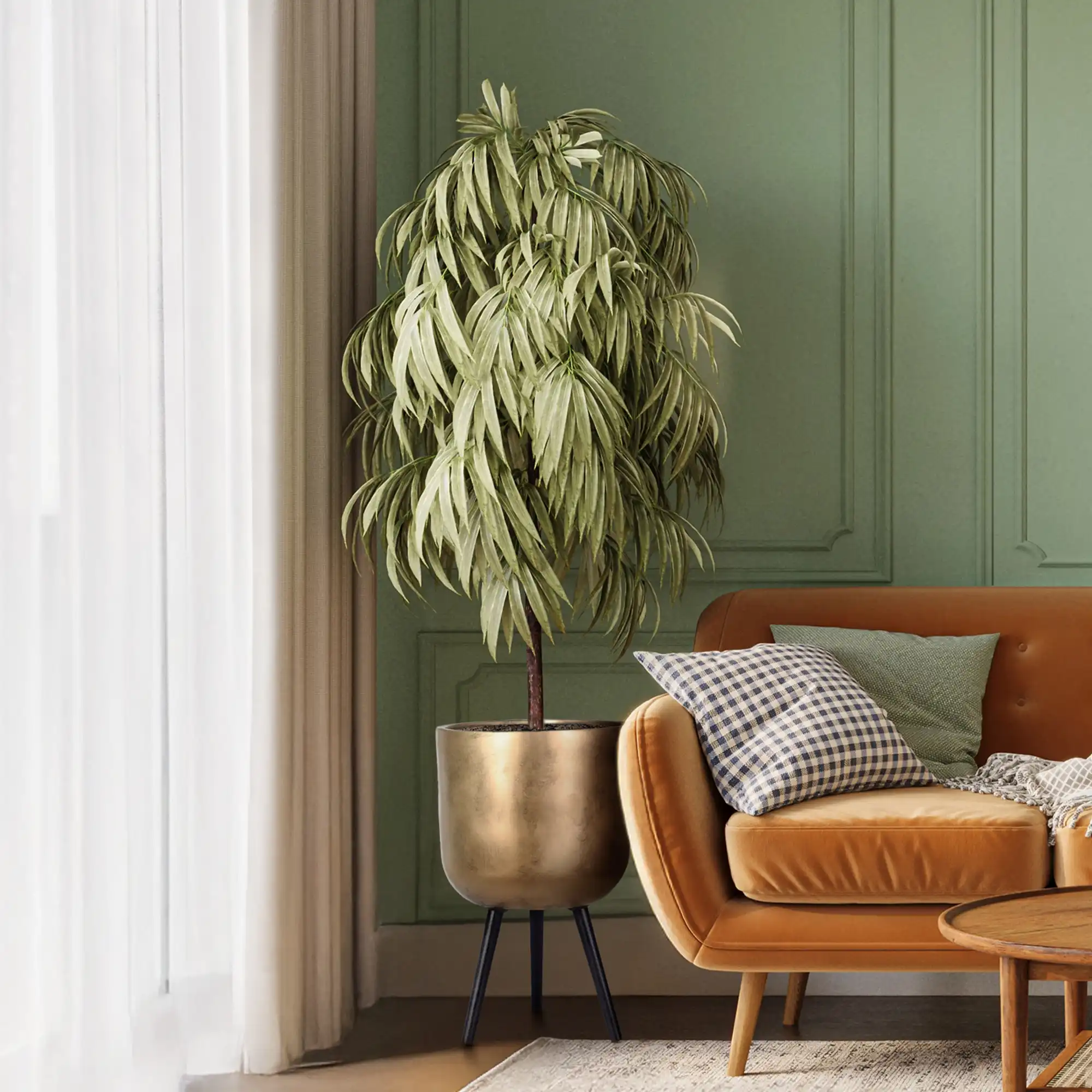 IDEALIST Lite Round Planter on Legs, Round Pot Plant Stand Indoor