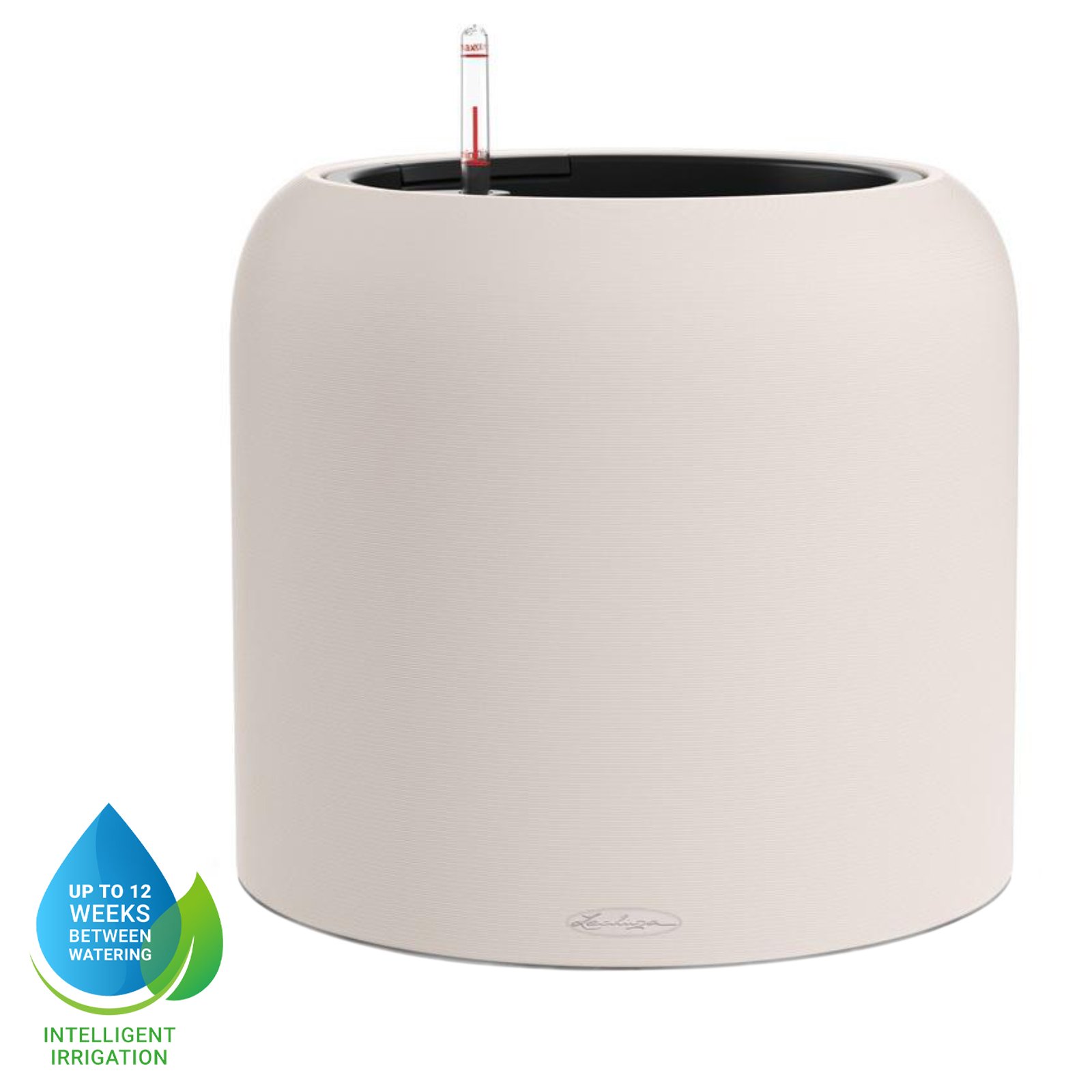 LECHUZA HAVALO Round Poly Resin Self-watering Planter