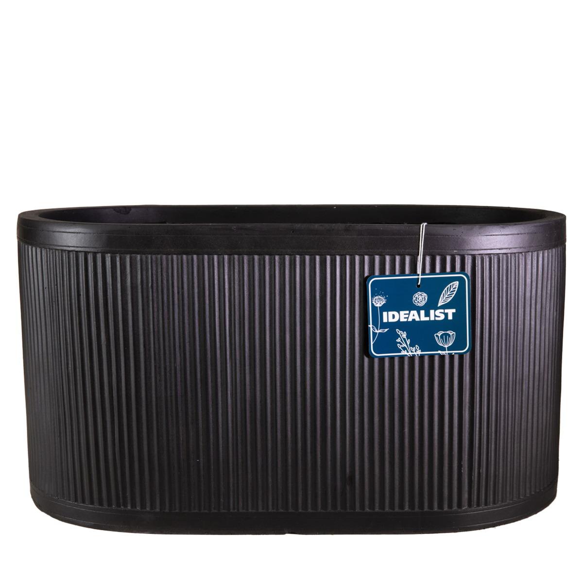 IDEALIST Lite Vertical Ribbed Vintage Style Oval Trough Planter