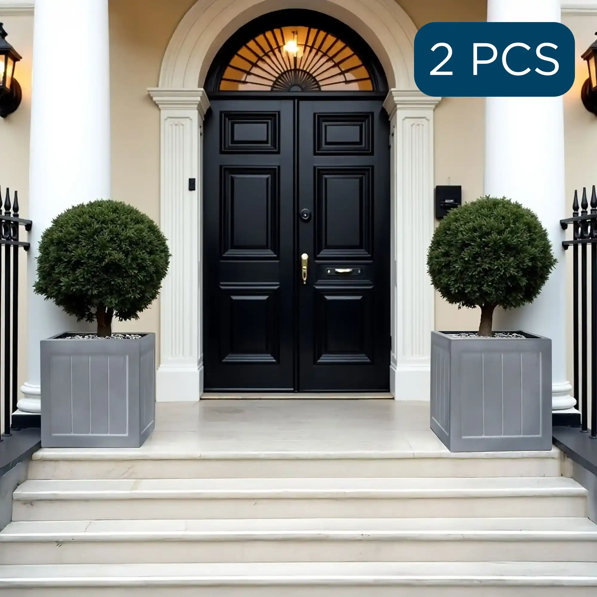 IDEALIST Regency Light Stone Square Garden Planter