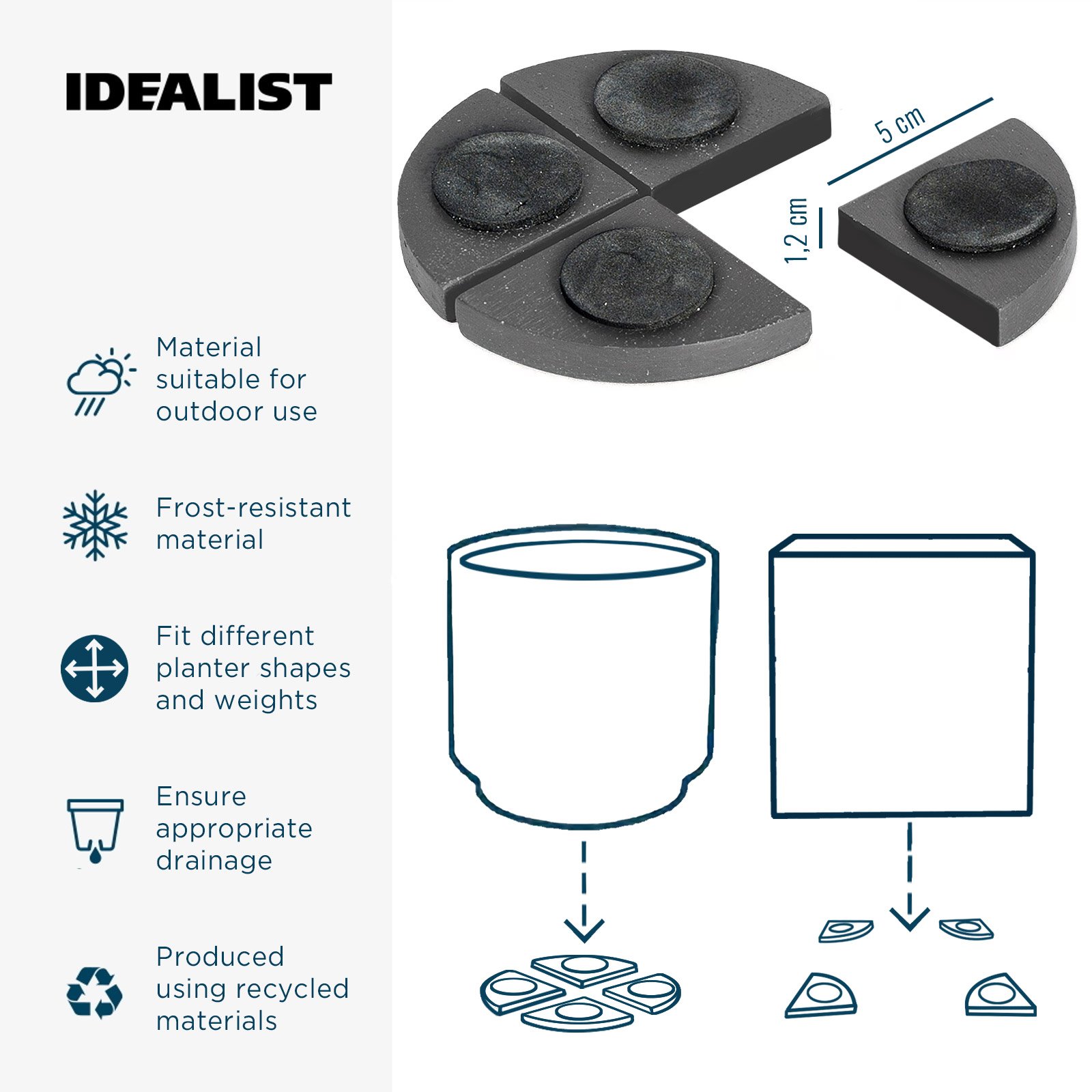 Fiberstone Pot Feet