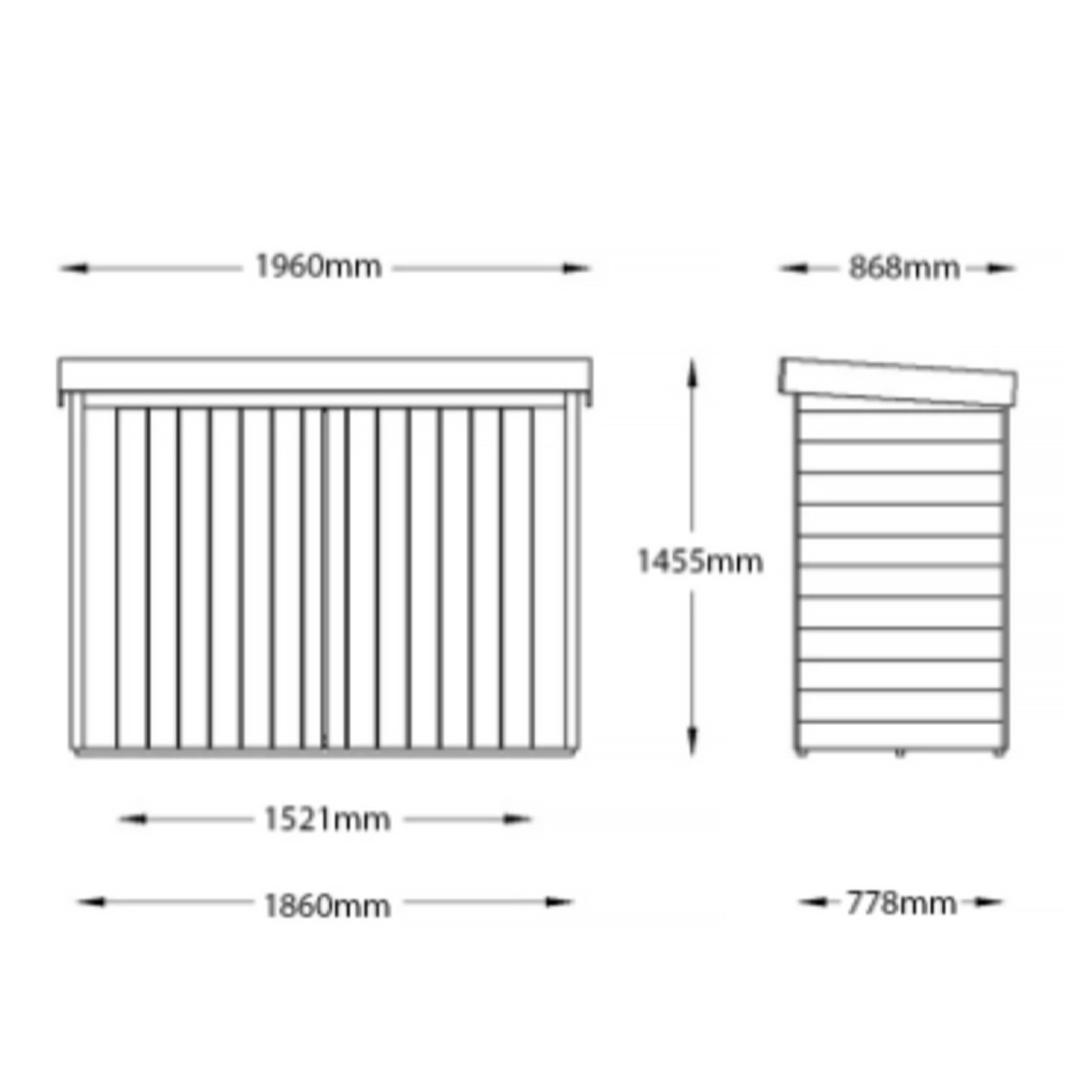 Installed Outdoor Pressure Treated Wooden Overlap Pent Outdoor Store by Forest Garden