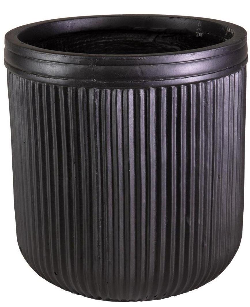 Vertical Ribbed Vintage Style Round Planter by Idealist Lite
