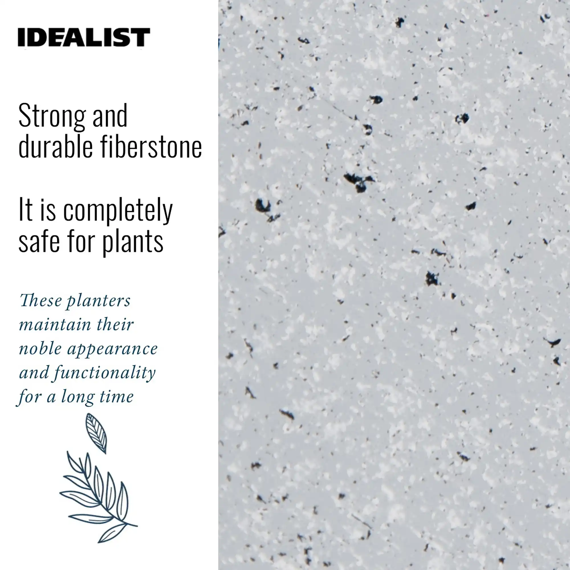 IDEALIST Lite Contemporary Light Concrete Egg Planter