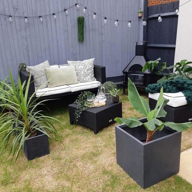 IDEALIST Lite Square Box Contemporary Light Concrete Planter