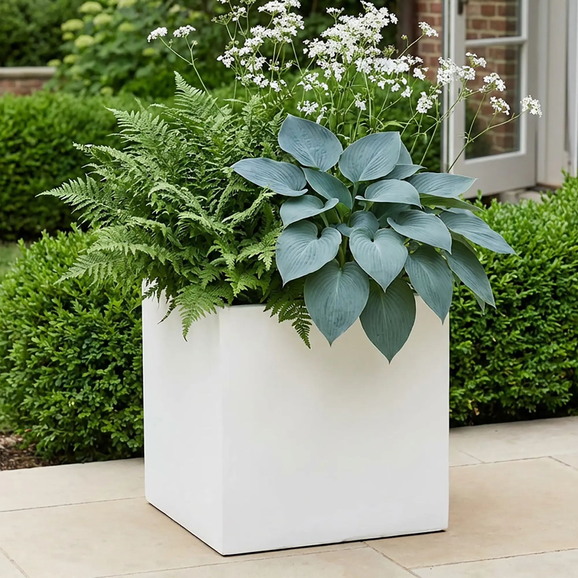IDEALIST Lite Square Box Contemporary Light Concrete Planter