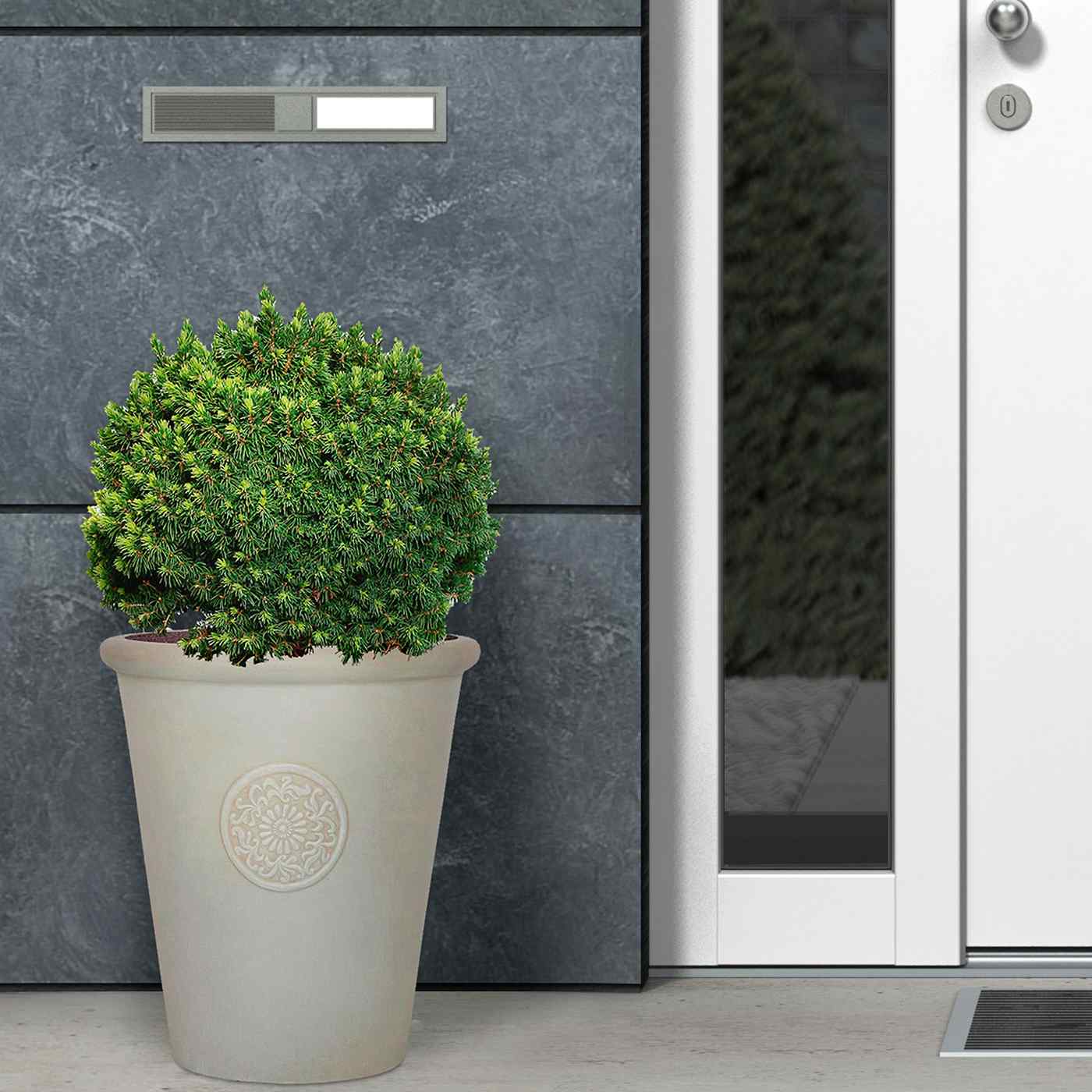 IDEALIST Lite Rustic Style Rolled Rim Vase Outdoor Planter