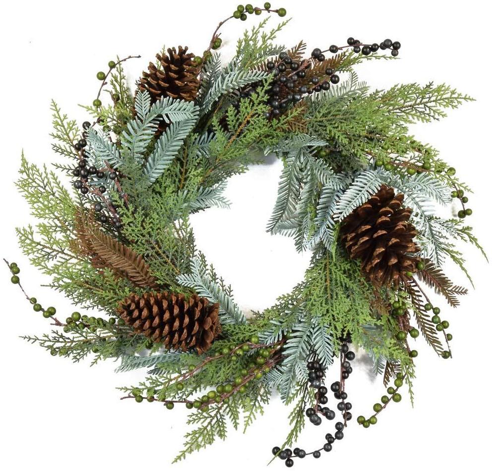 Pinecone and Berry Led Wreath Artificial Branch Plant