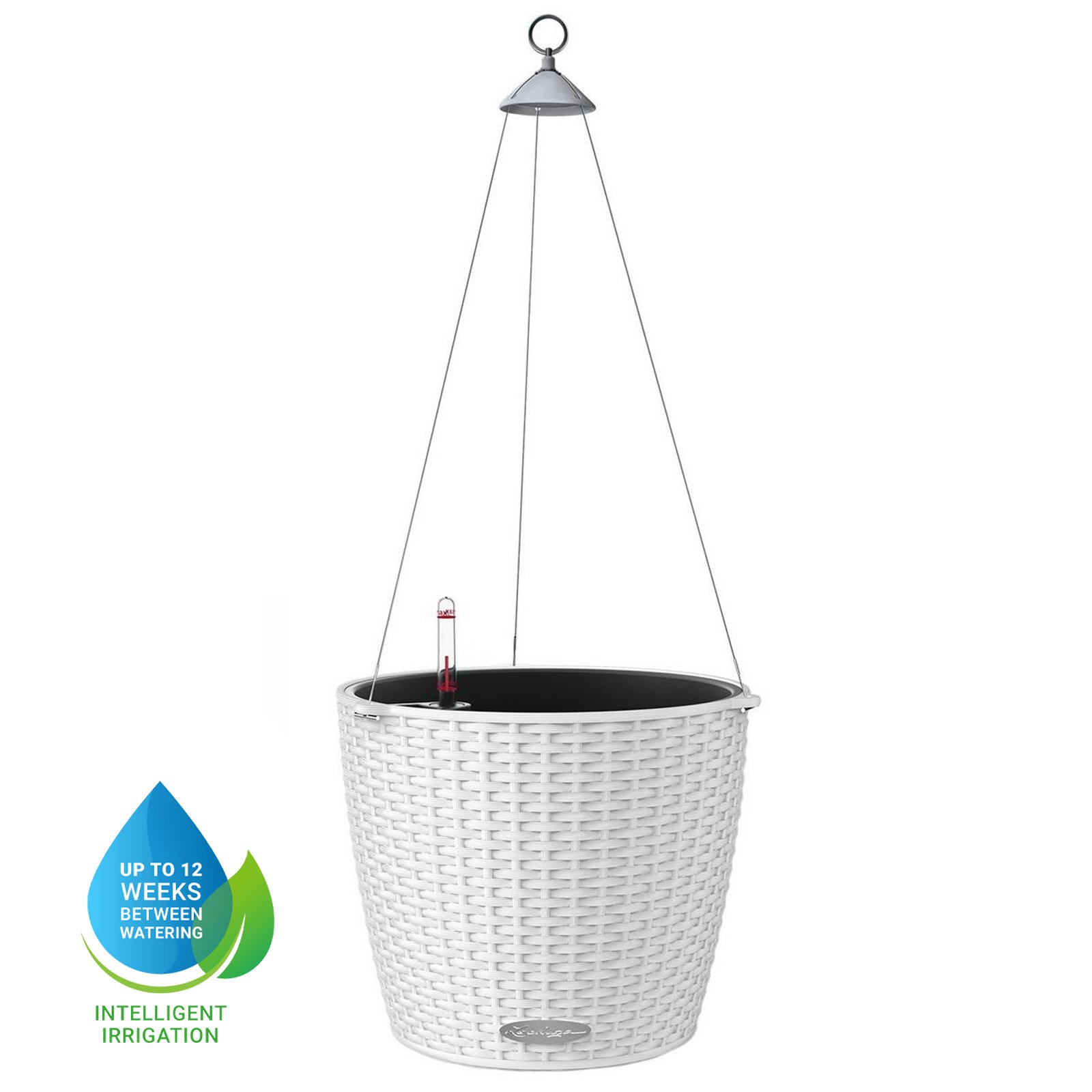 LECHUZA NIDO Cottage Round Poly Resin Outdoor Self-watering Planter