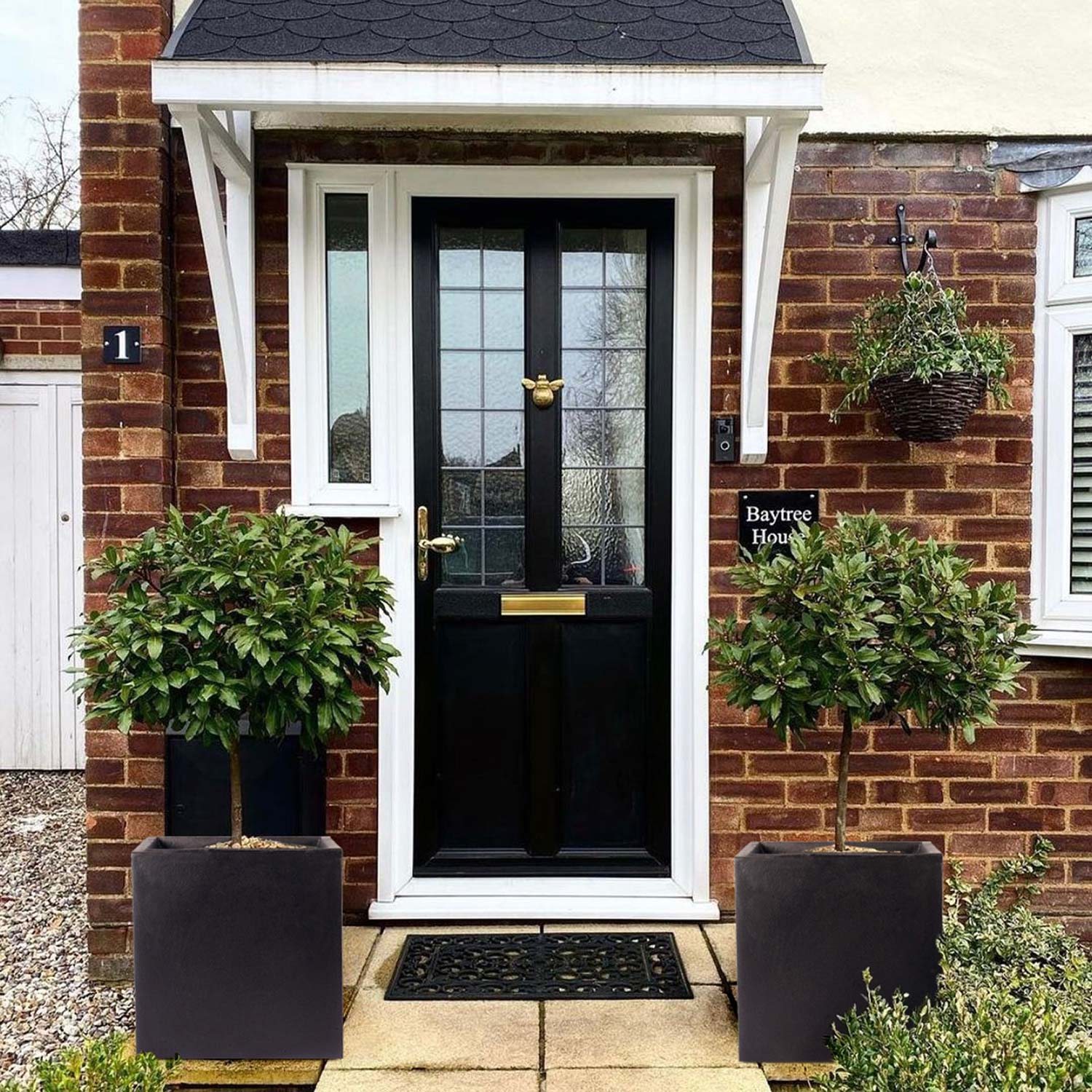 IDEALIST Lite Square Box Contemporary Light Concrete Planter Set