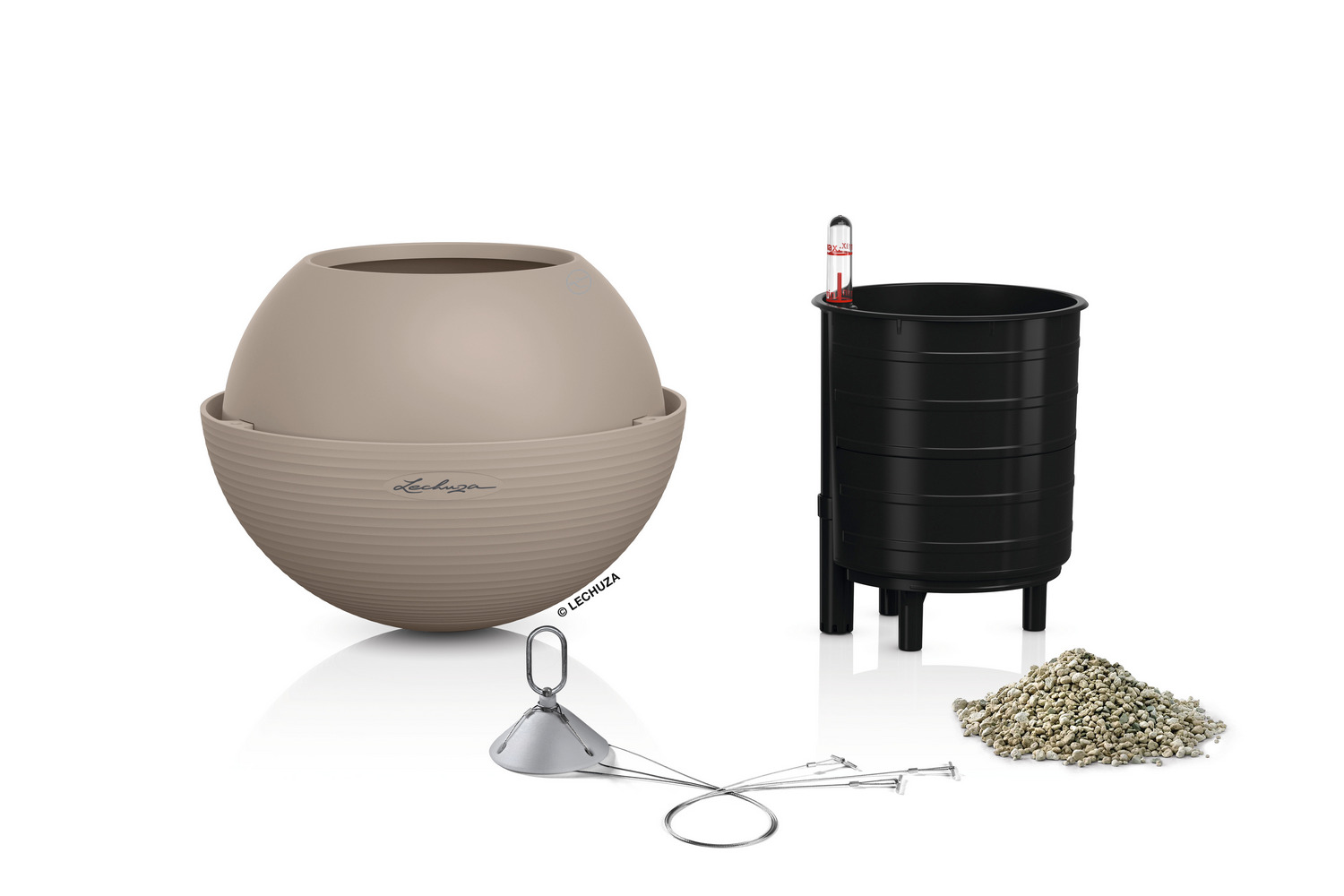 LECHUZA BOLA Color Round Poly Resin Self-watering Planter