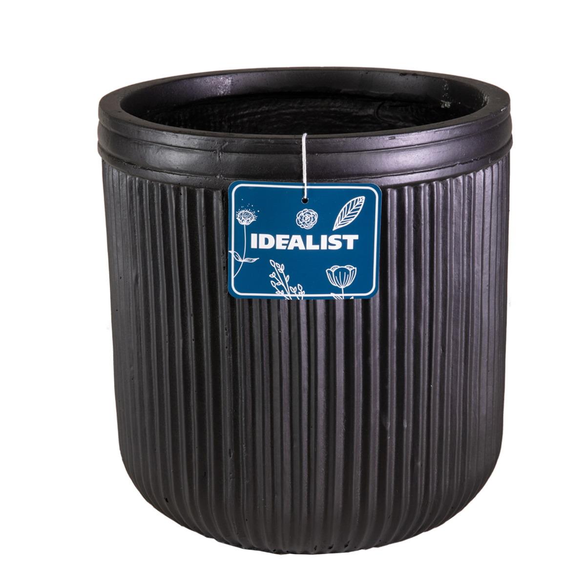 IDEALIST Lite Vertical Ribbed Vintage Style Round Planter