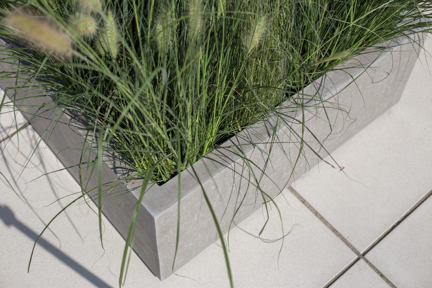 DIVISION Square Low Outdoor Concrete GRC Planter