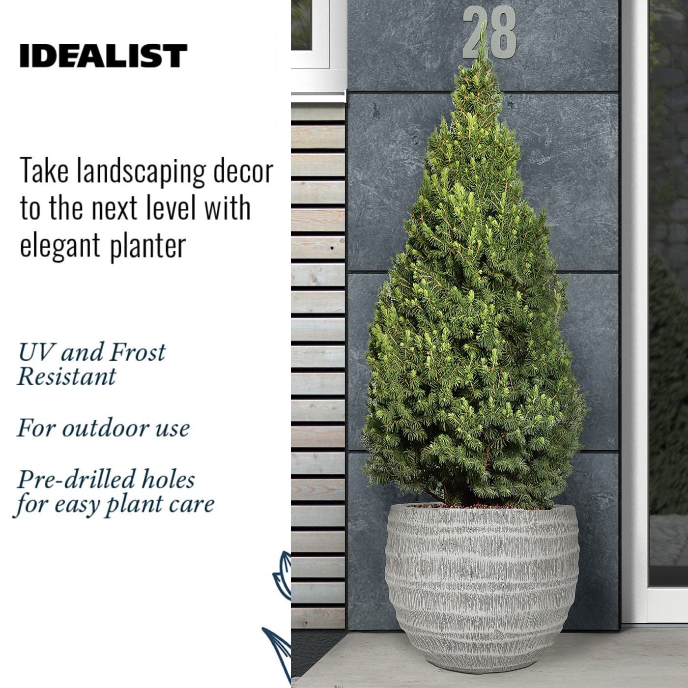 IDEALIST Lite Straw Plaited Style Ball Planter