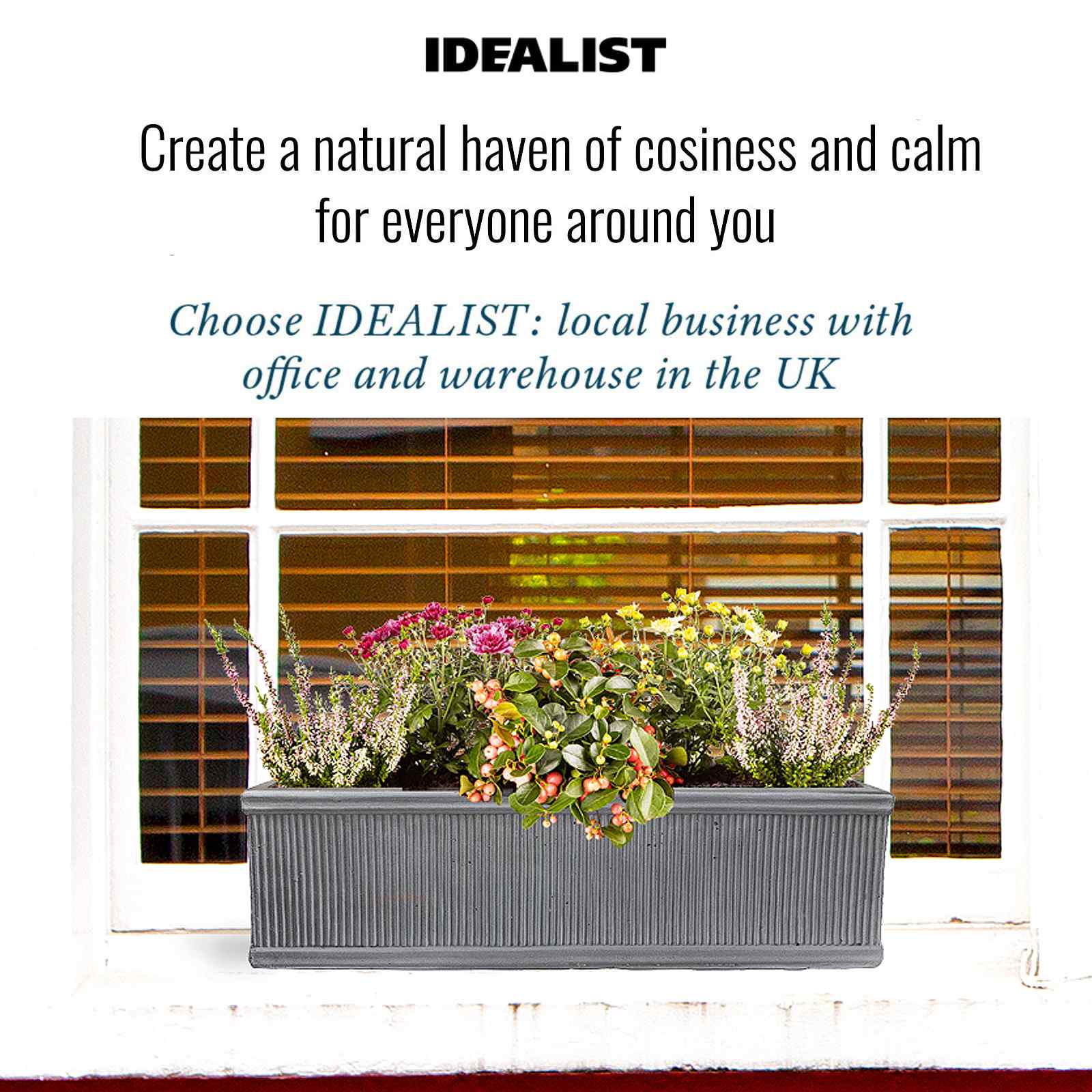 IDEALIST Lite Vertical Ribbed Vintage Style Window Box
