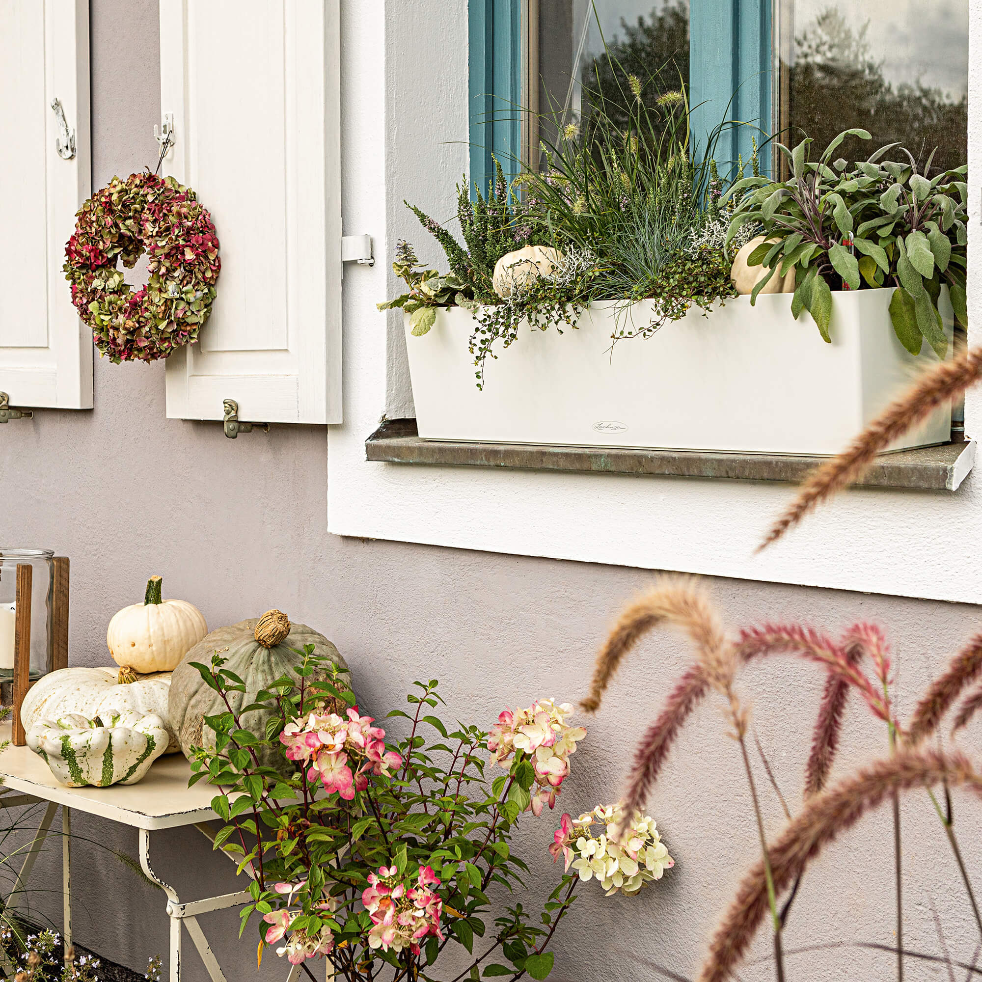 LECHUZA BALCONERA Color Trough Poly Resin Self-watering Planter