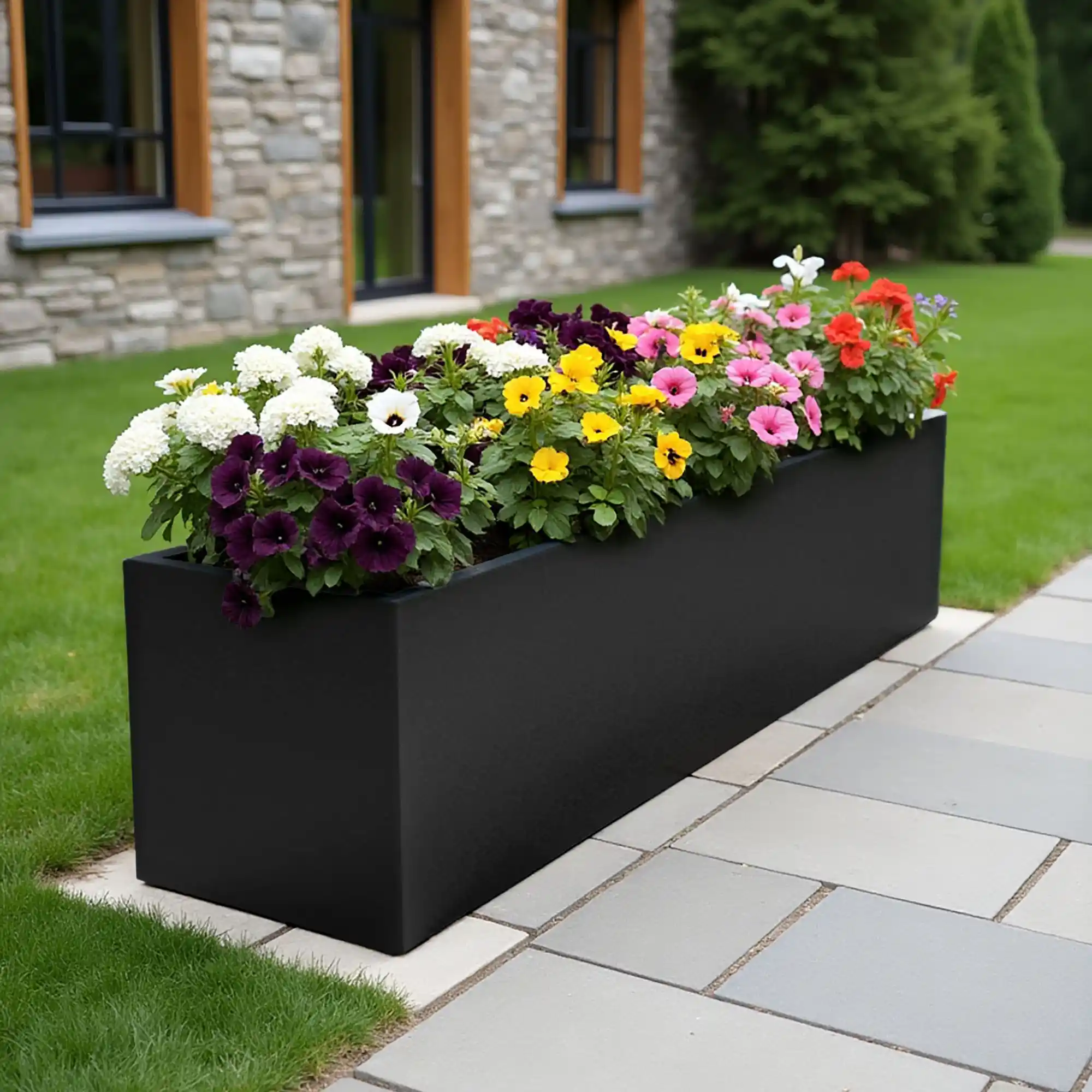 AXIS Trough Outdoor Fiberglass Planter