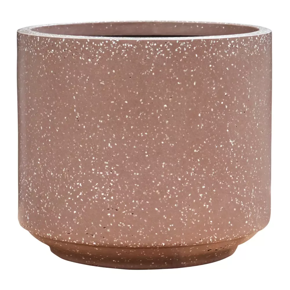 Terrazzo Fiberstone Planter | Cylinder Indoor and Outdoor Plant Pot