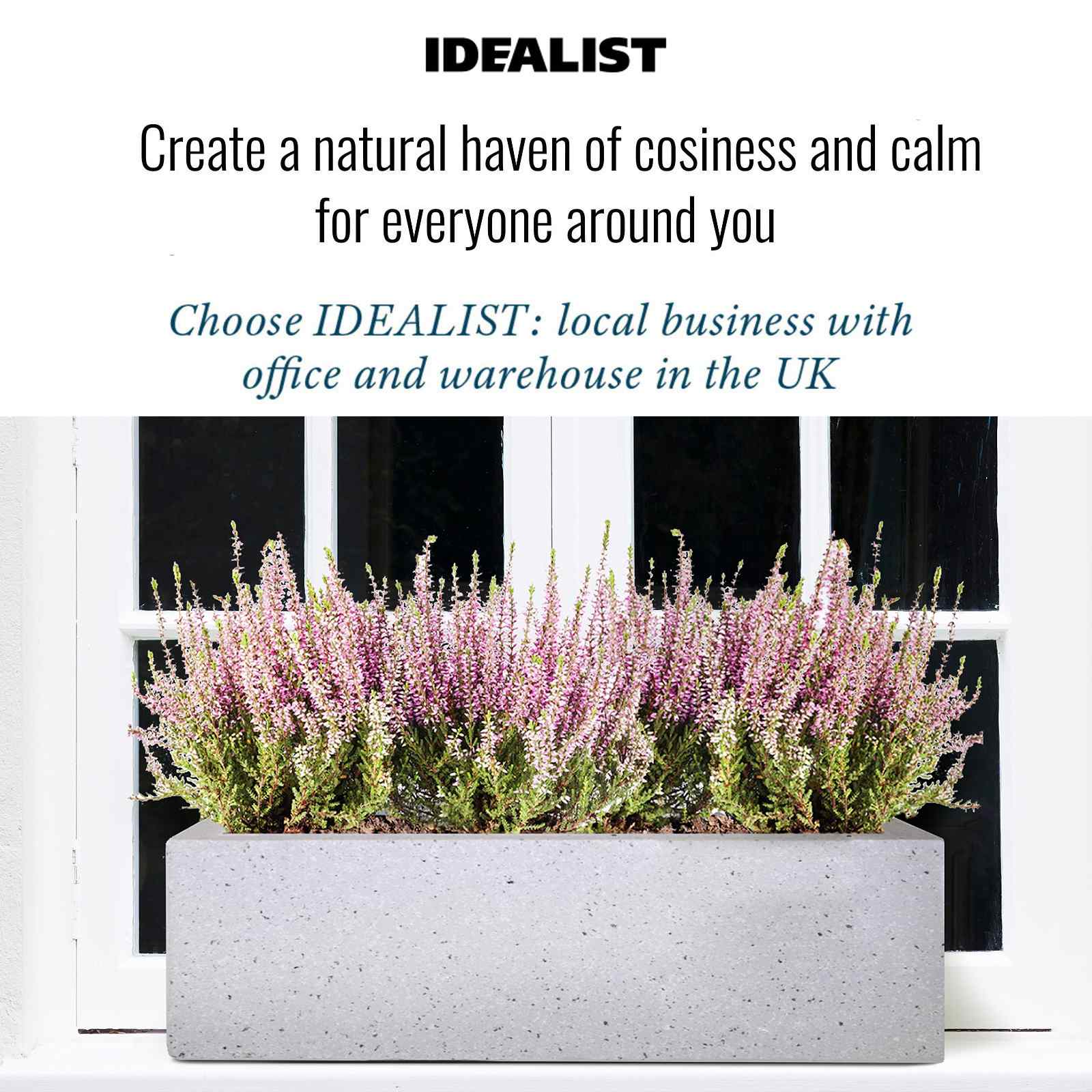 IDEALIST Lite Window Box Light Concrete Planter