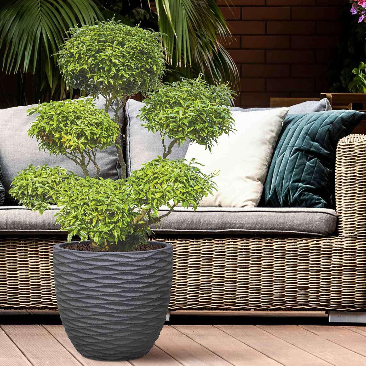 IDEALIST Lite Wave Style Outdoor Egg Planter
