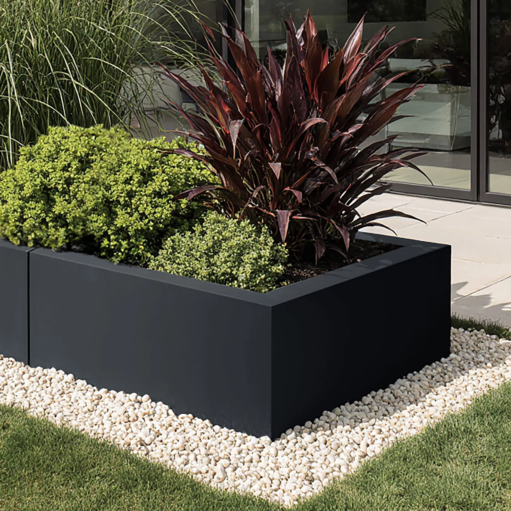 PURE Low Cube Outdoor Fibreglass Planter